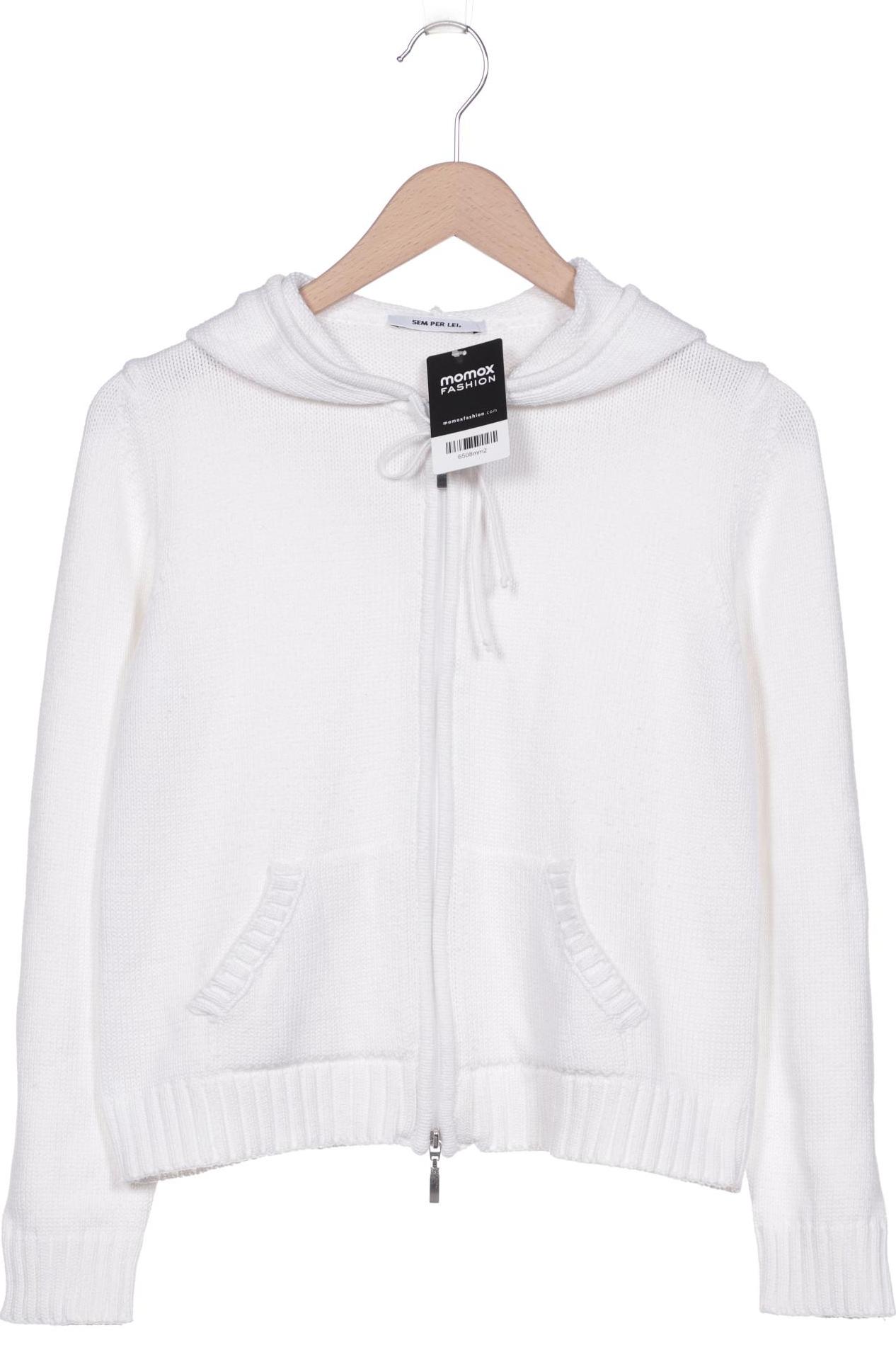 

SEM PER LEI Damen Strickjacke, weiß