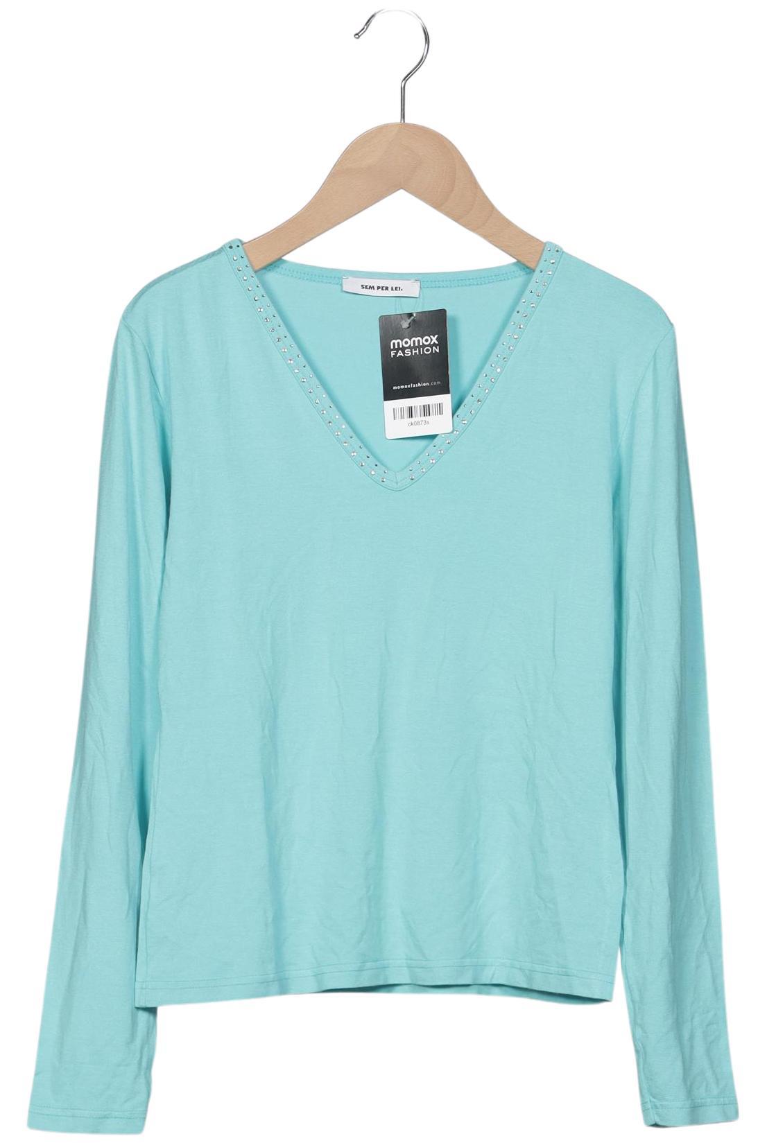 

SEM PER LEI Damen Langarmshirt, türkis, Gr. 36