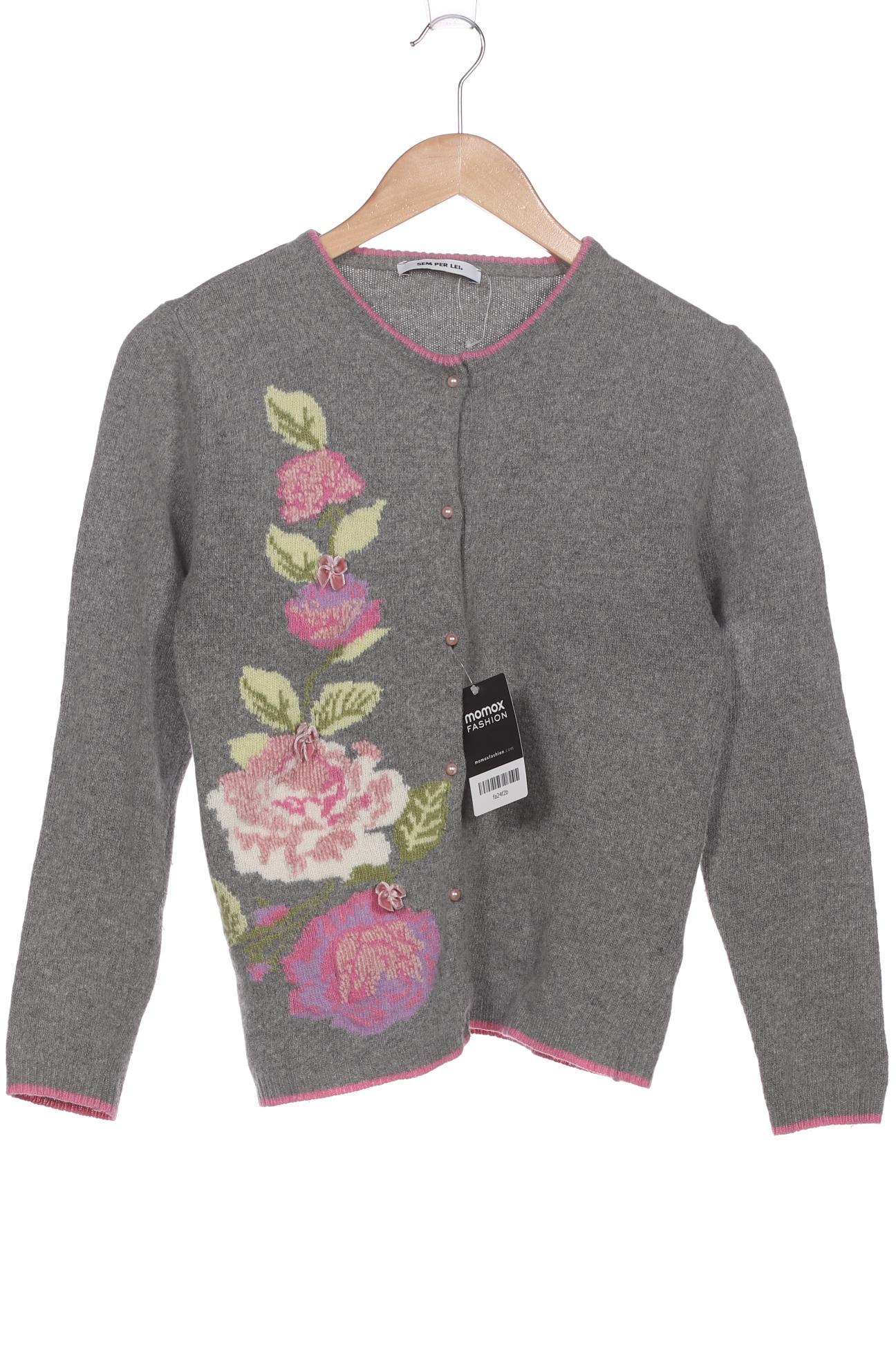 

SEM PER LEI Damen Strickjacke, grau, Gr. 34