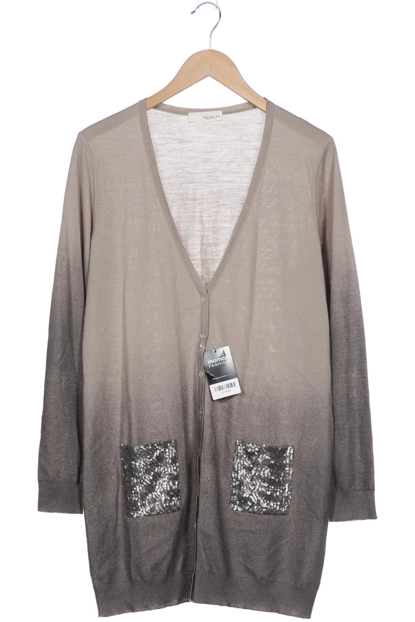 

SEM PER LEI Damen Strickjacke, beige, Gr. 42