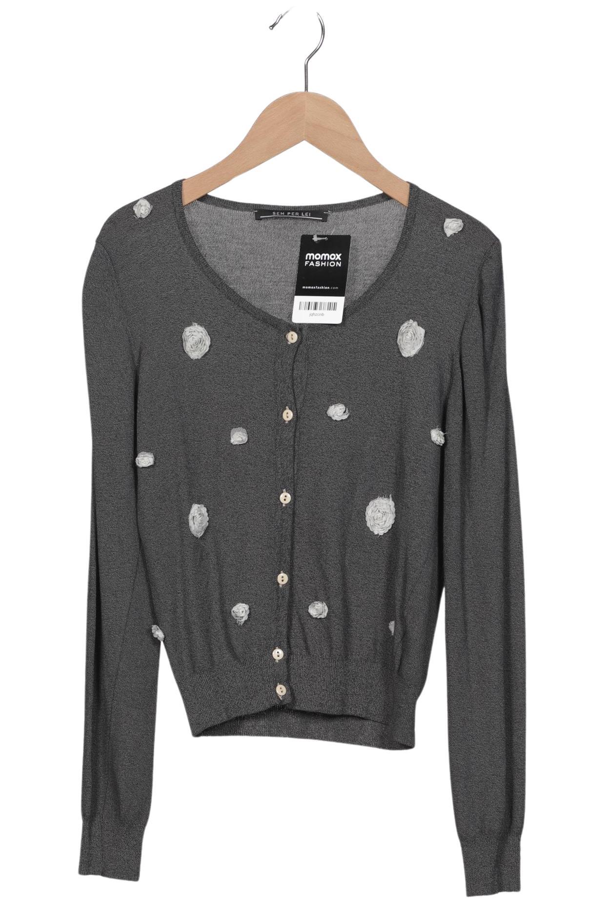 

SEM PER LEI Damen Strickjacke, grau, Gr. 36