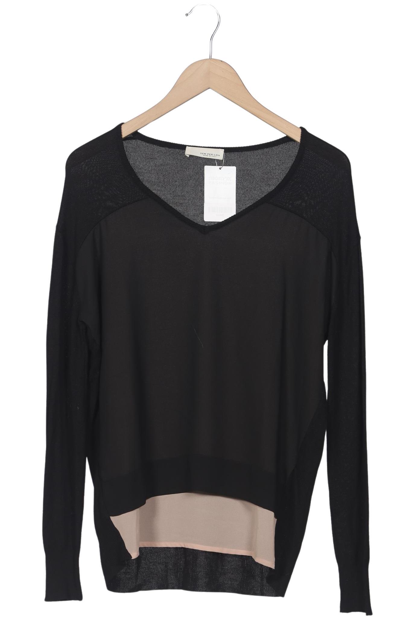 

SEM PER LEI Damen Langarmshirt, schwarz, Gr. 36