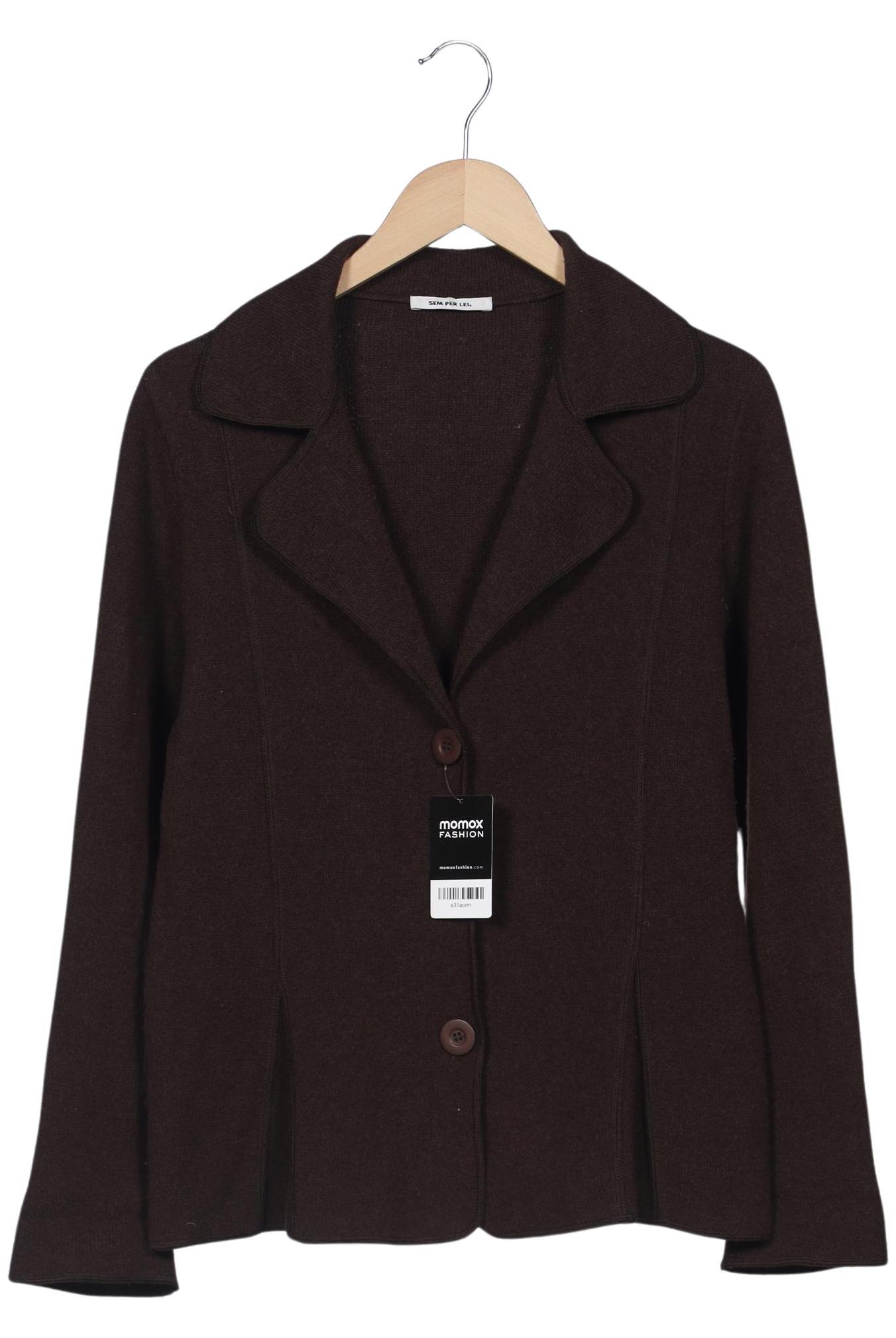 

SEM PER LEI Damen Strickjacke, braun, Gr. 46