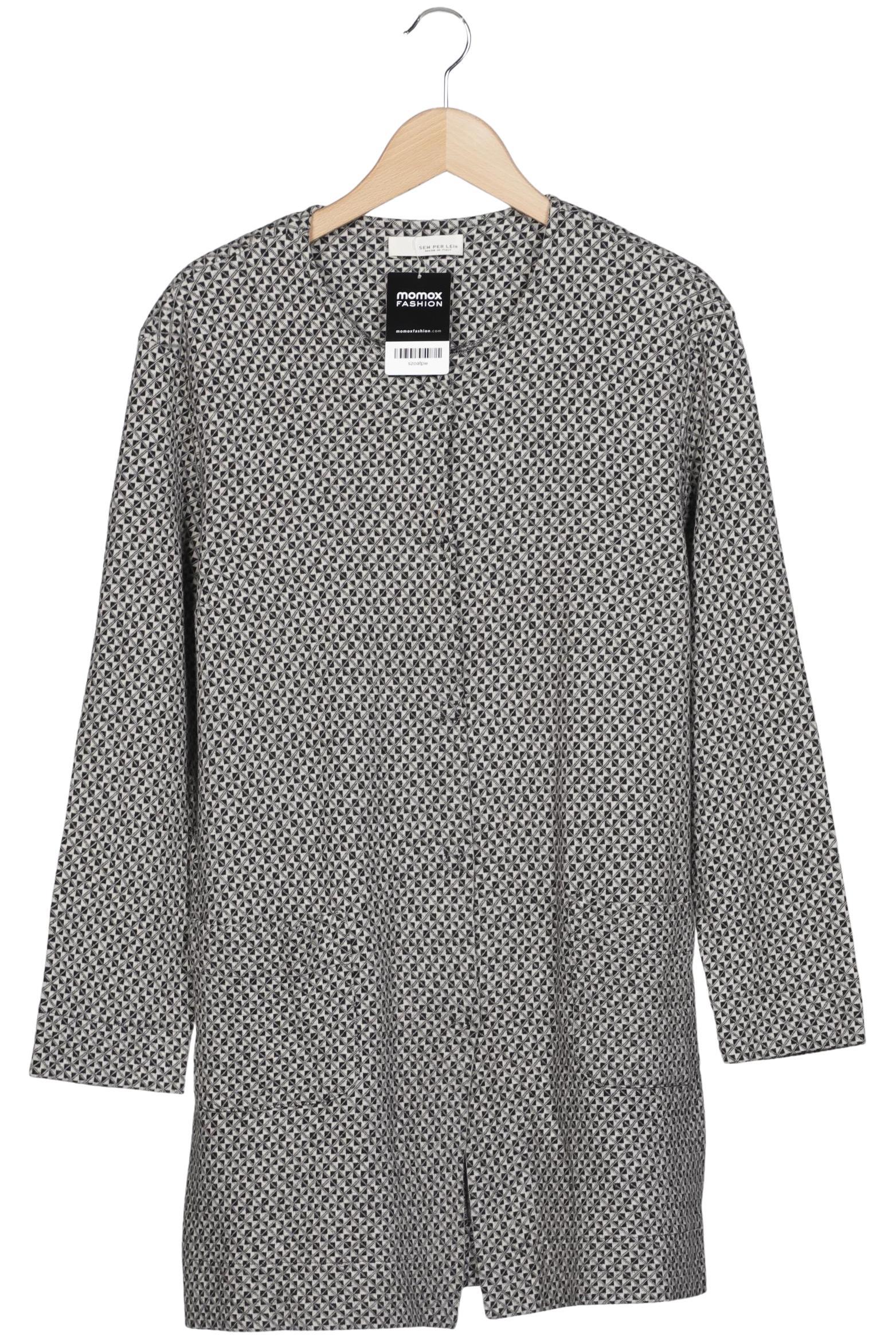

SEM PER LEI Damen Strickjacke, grau, Gr. 42
