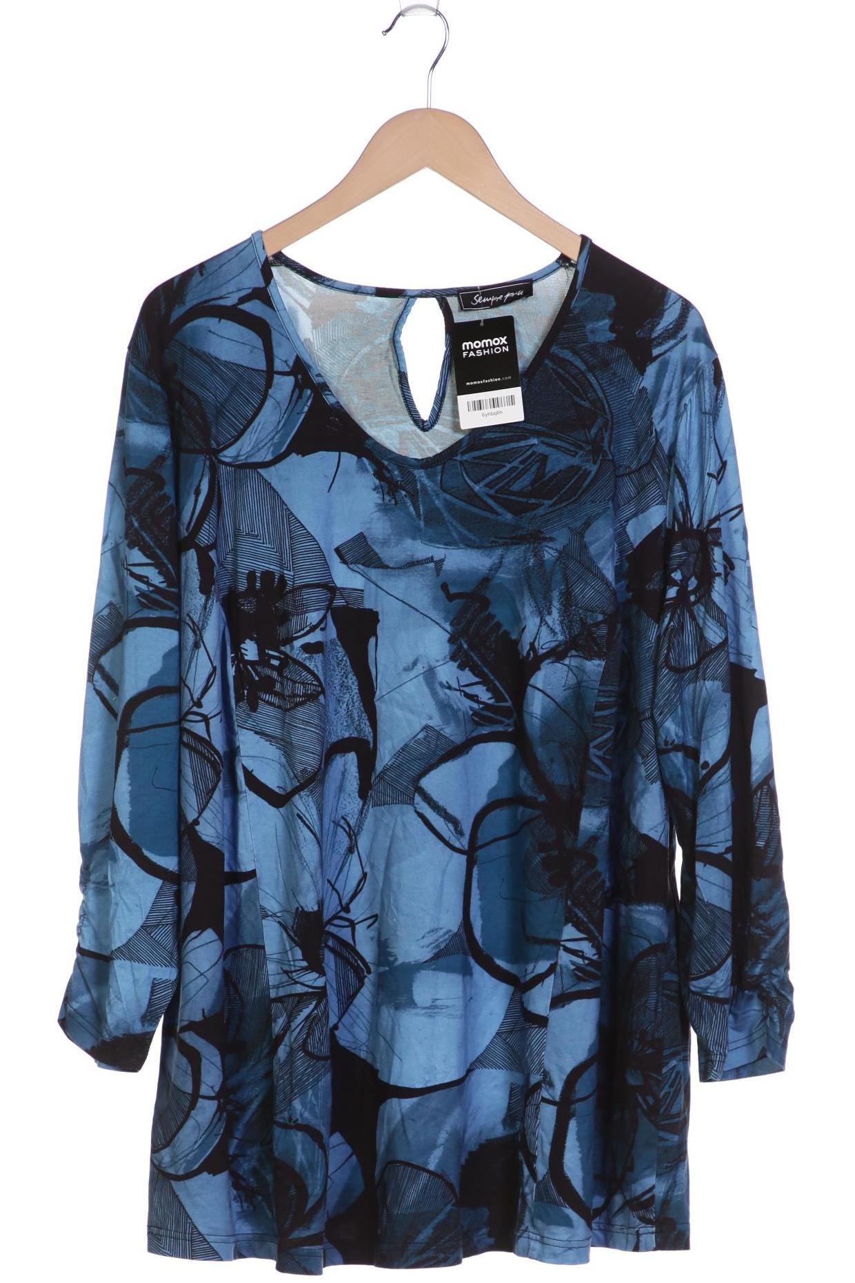 

Sempre Piu Damen Langarmshirt, blau, Gr. 52