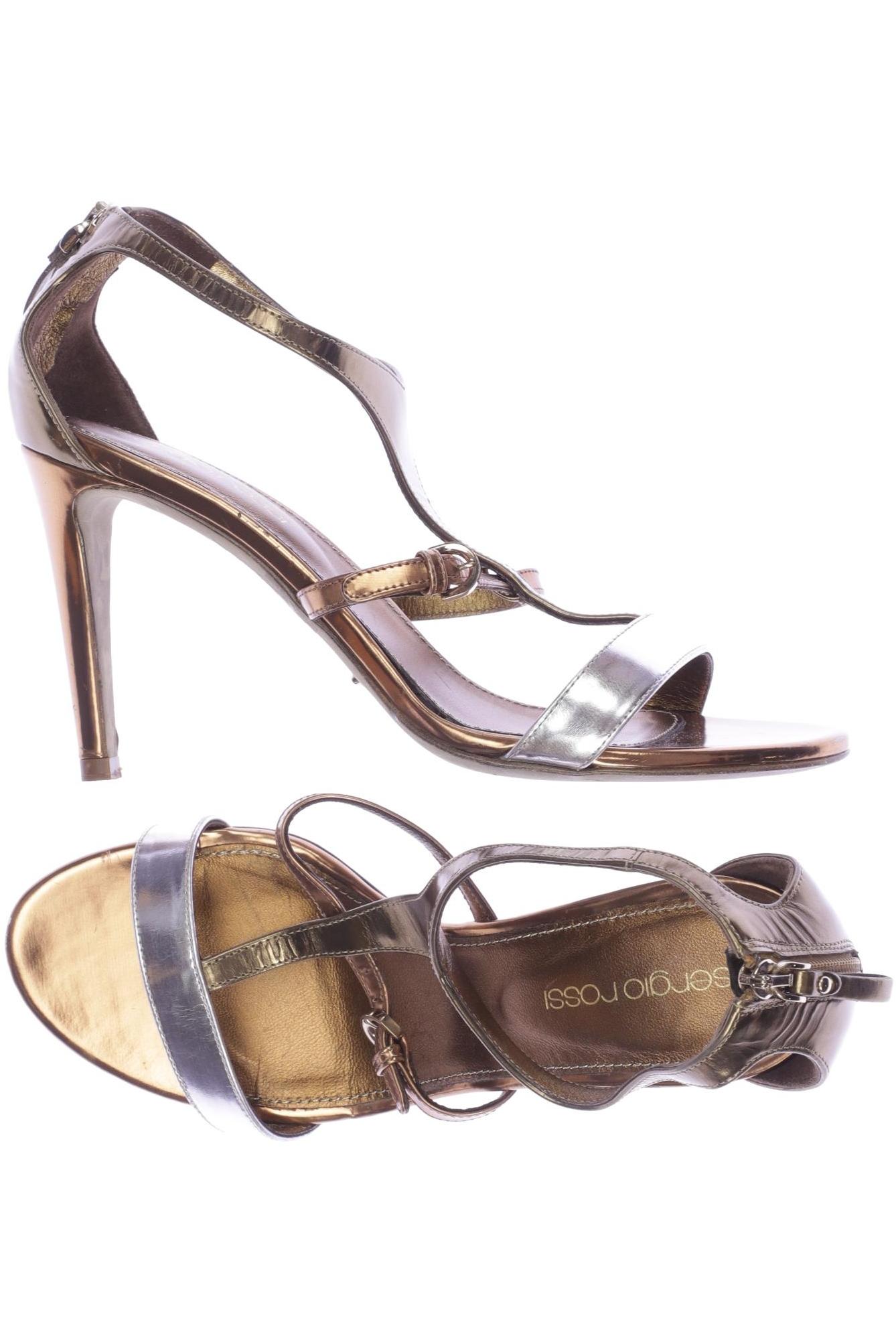 

Sergio Rossi Damen Sandale, gold, Gr. 35.5