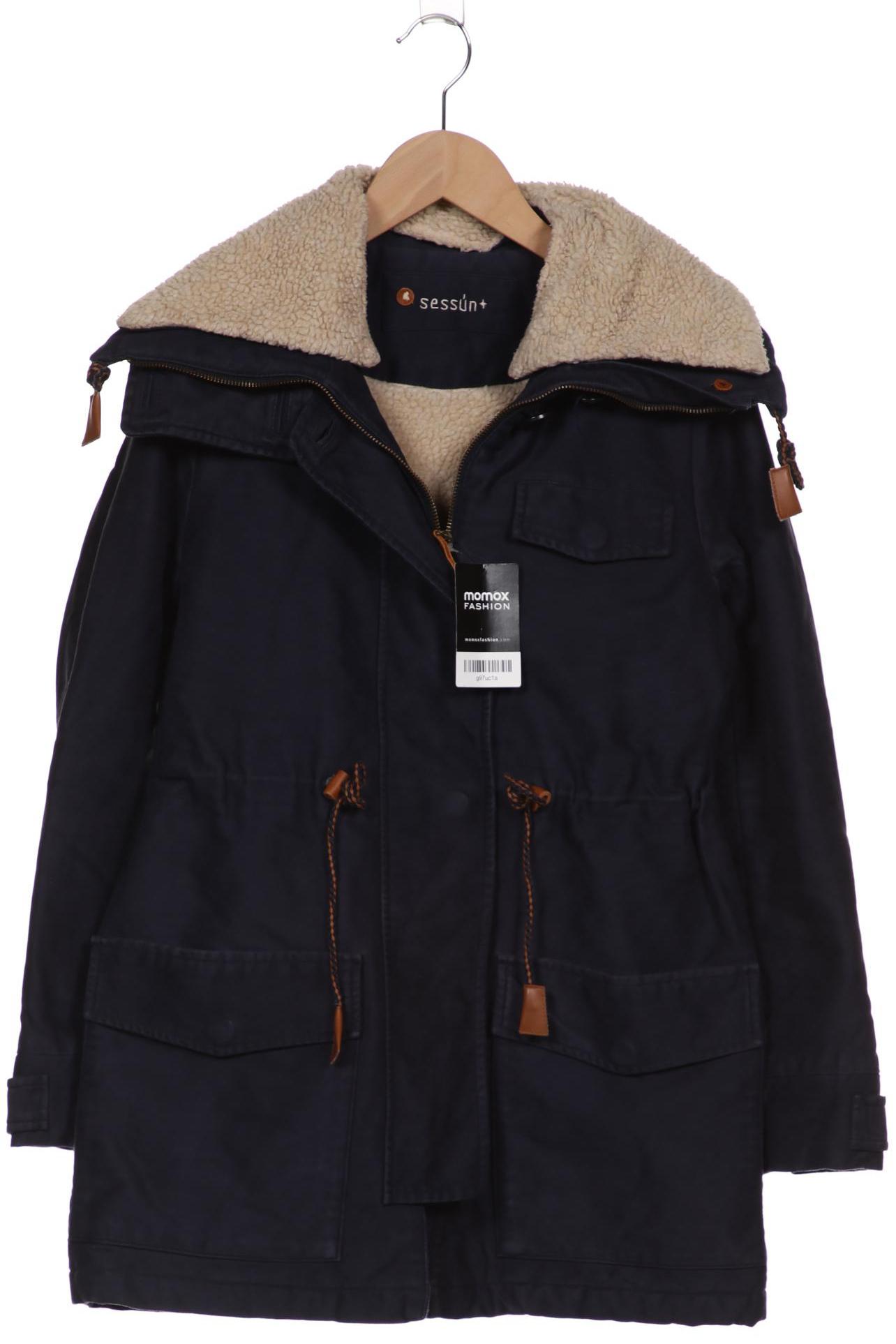 

sessùn Damen Mantel, marineblau