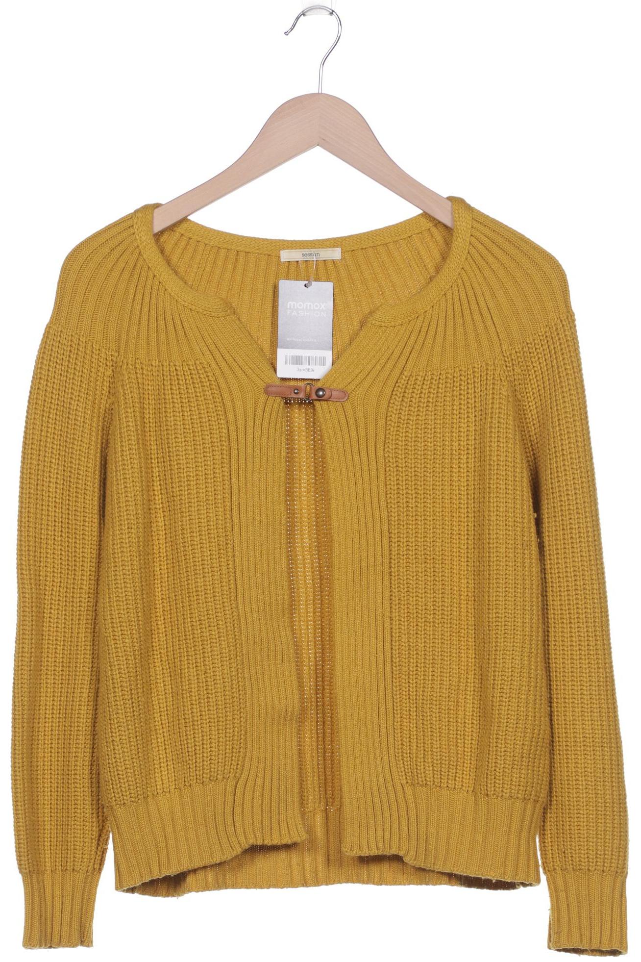 

sessùn Damen Strickjacke, gelb