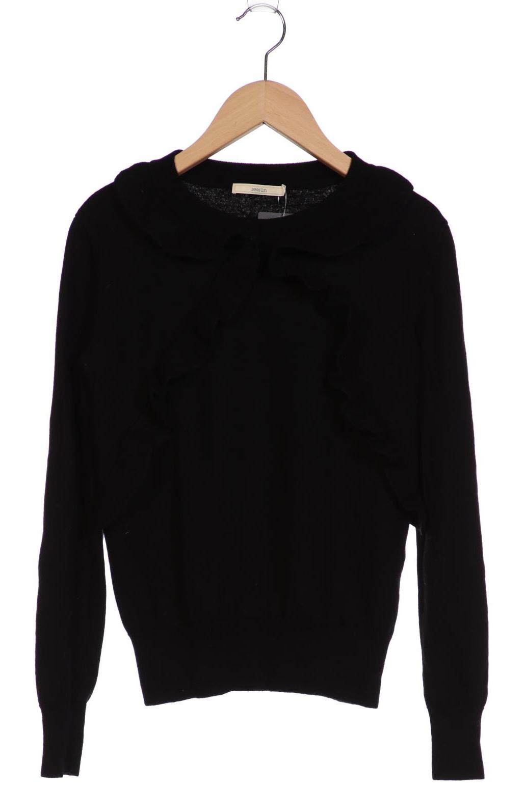 

sessùn Damen Pullover, schwarz