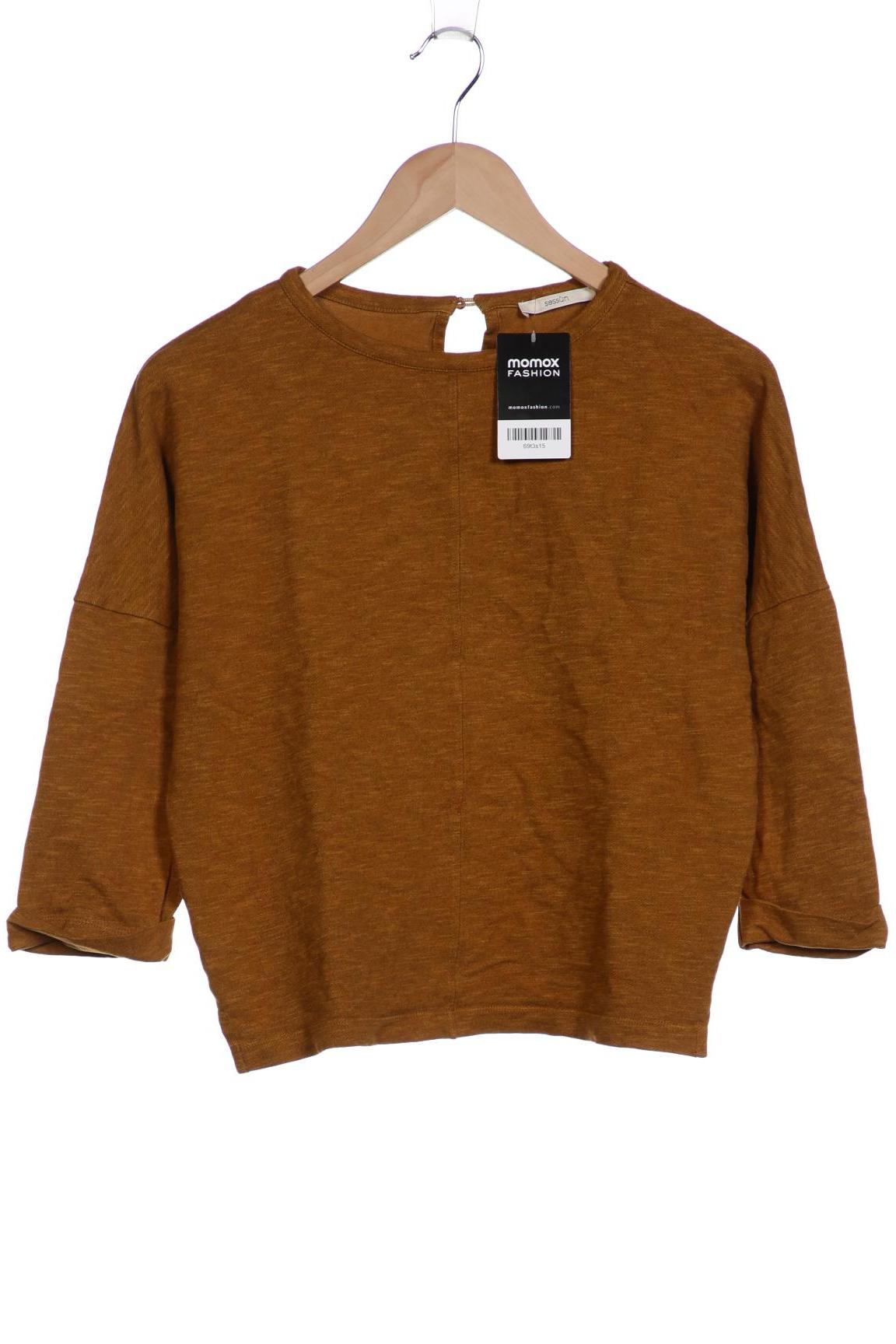 

sessun Damen Langarmshirt, beige, Gr. 36