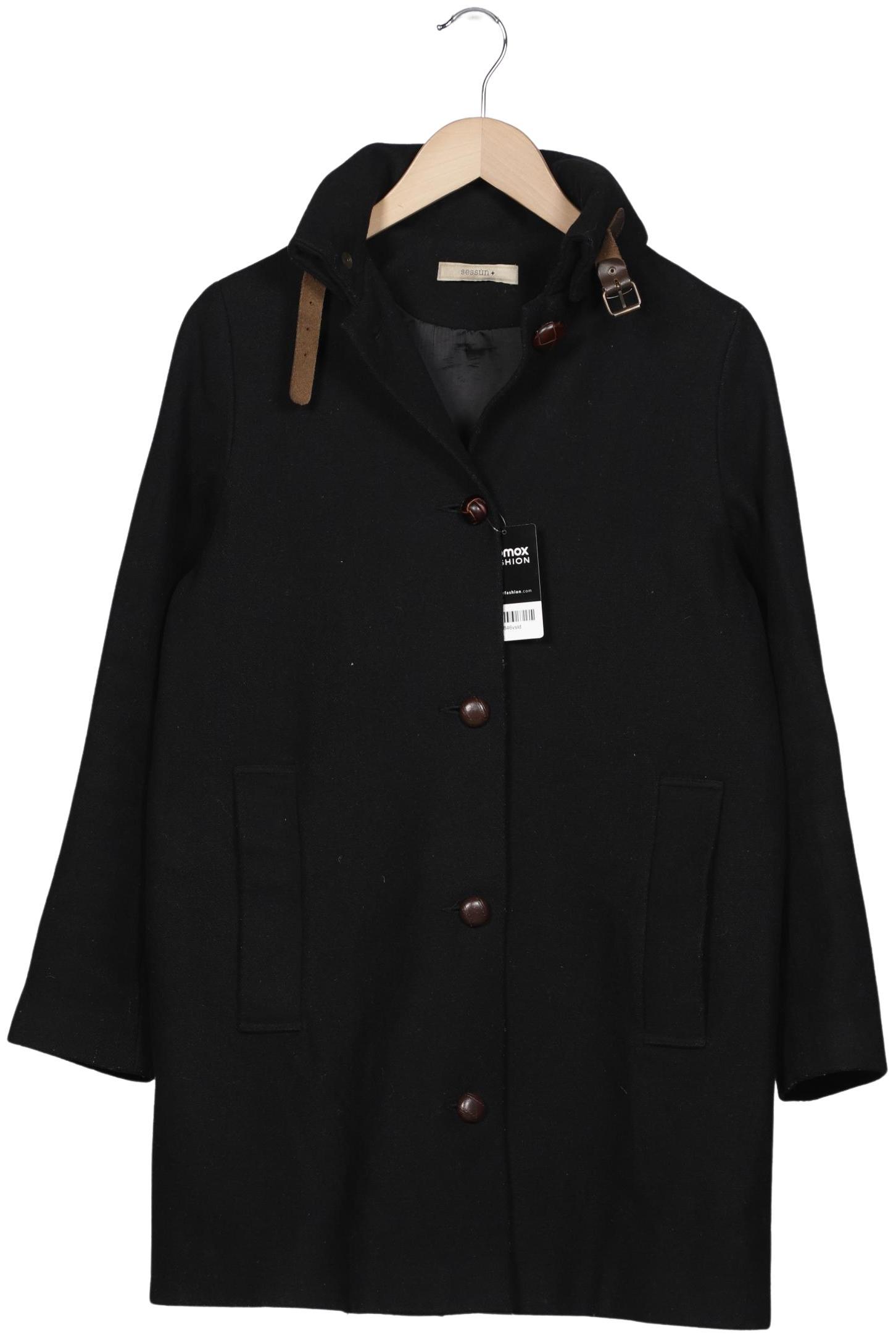 

sessun Damen Mantel, schwarz, Gr. 38