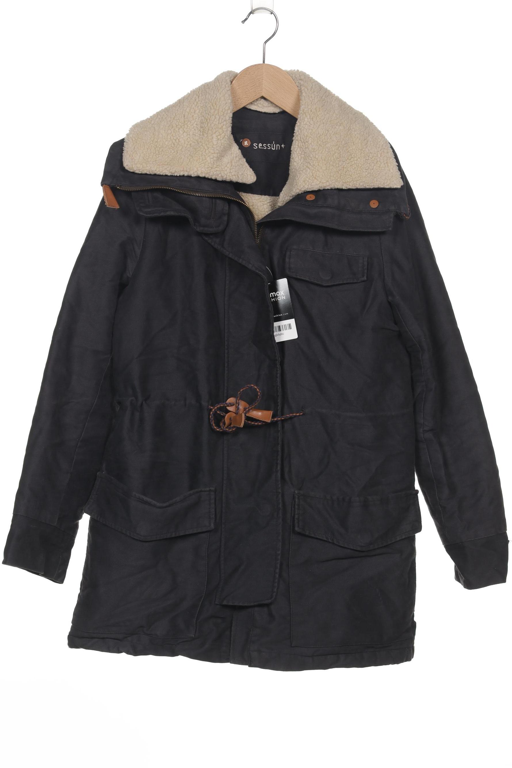 

sessun Damen Mantel, schwarz, Gr. 34