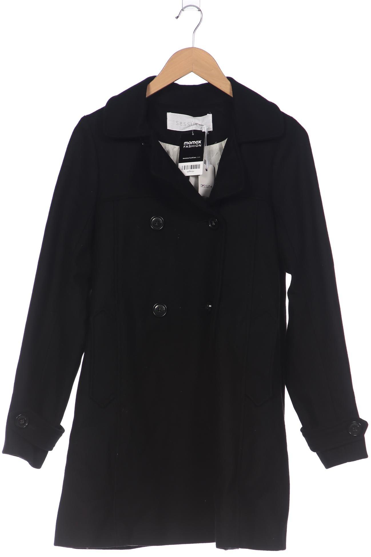 

sessun Damen Mantel, schwarz, Gr. 38