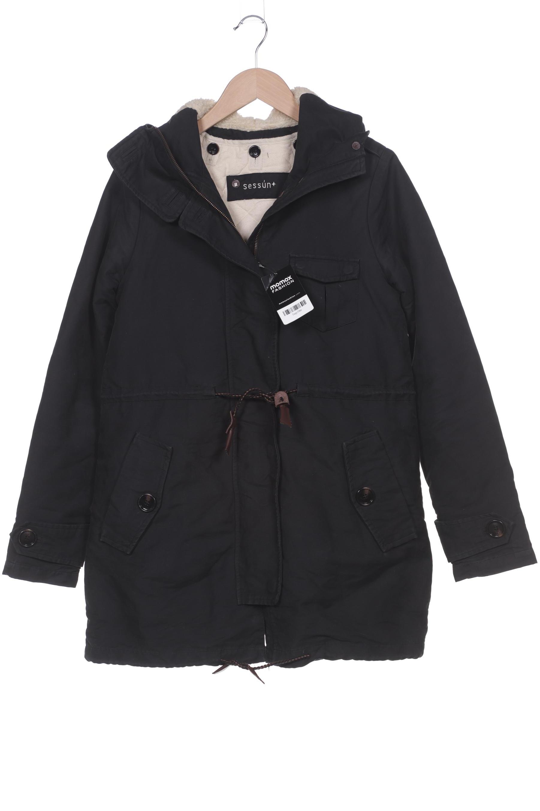 

sessun Damen Mantel, schwarz, Gr. 34