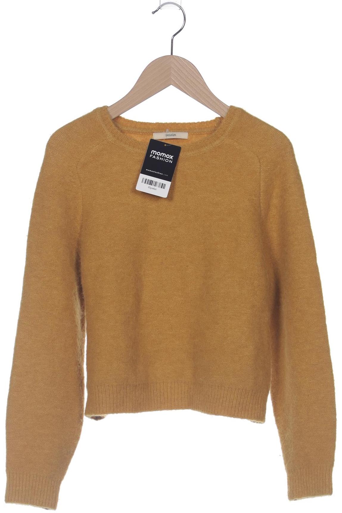 

sessun Damen Pullover, gelb, Gr. 34