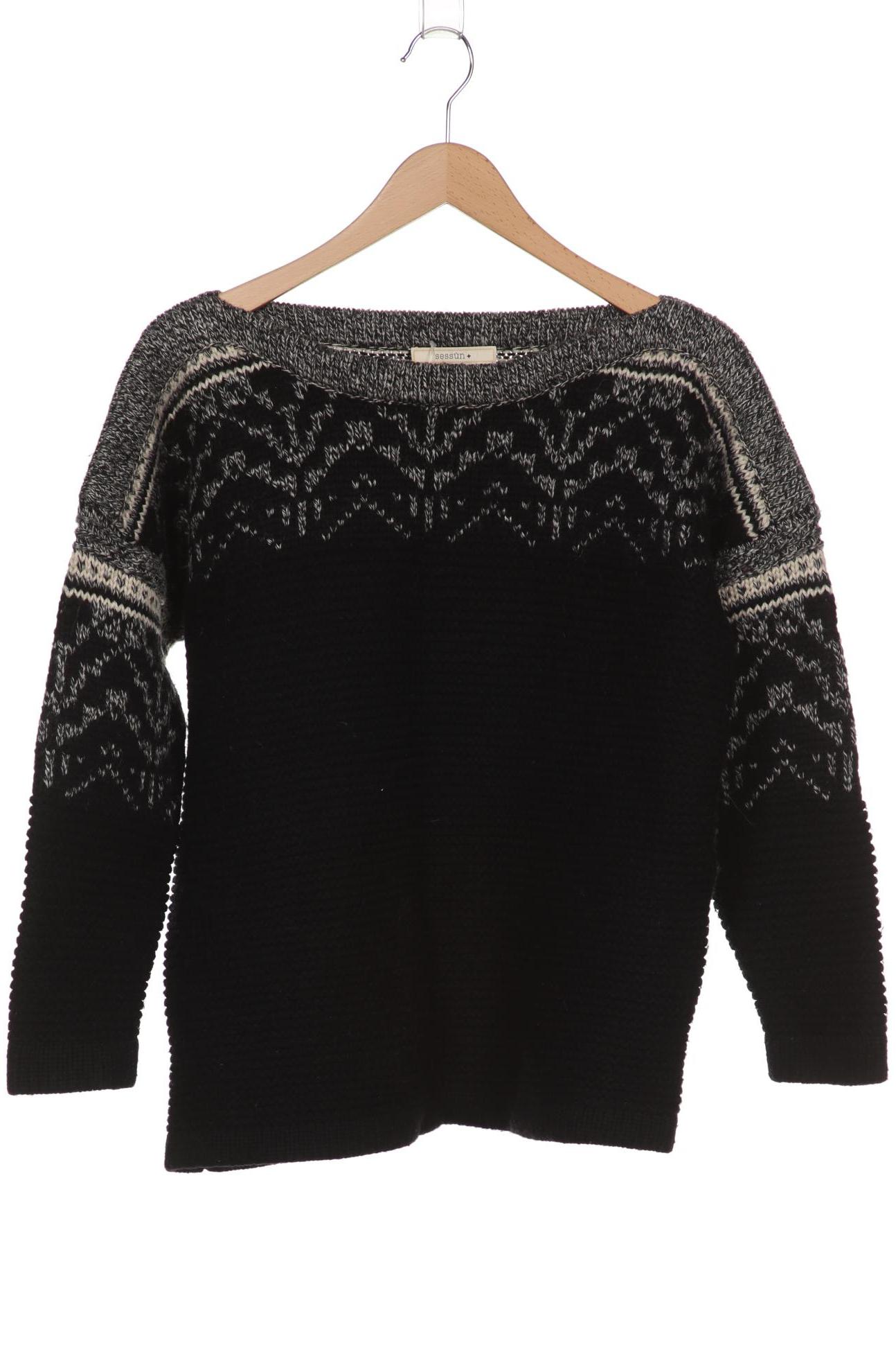 

sessun Damen Pullover, schwarz