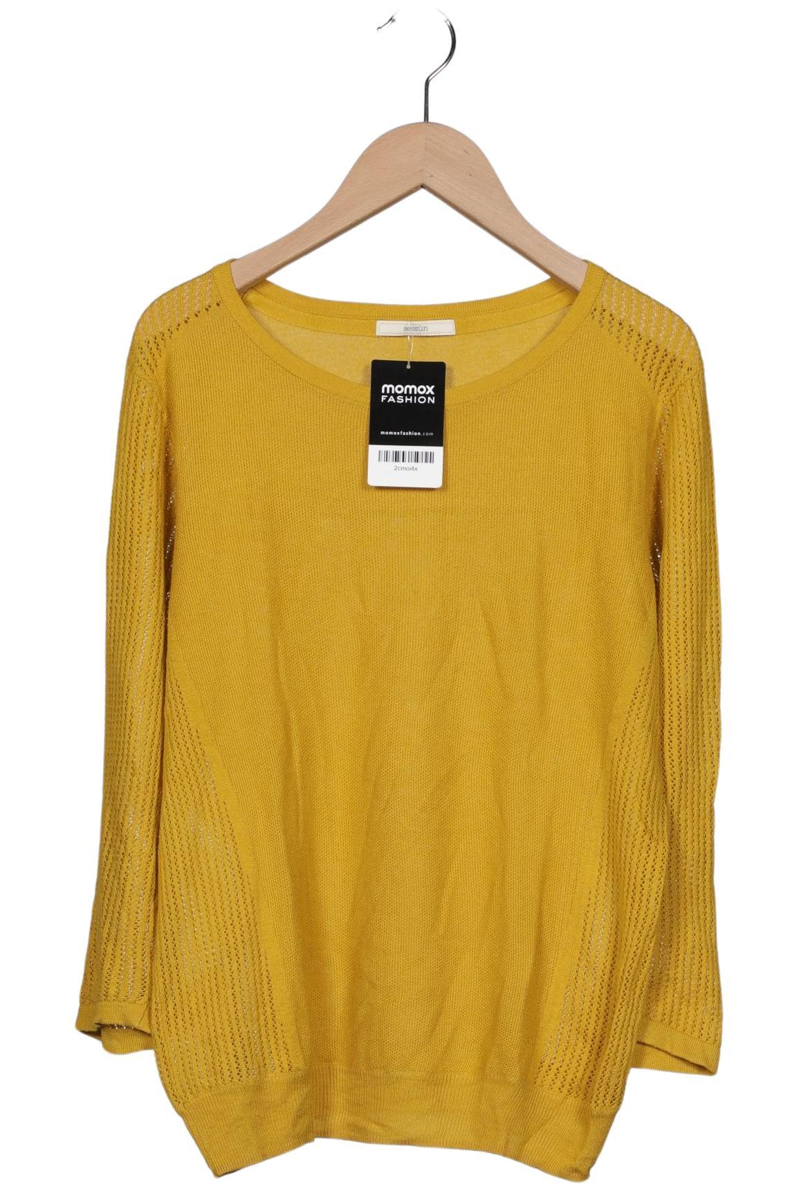 

sessun Damen Pullover, gelb, Gr. 38