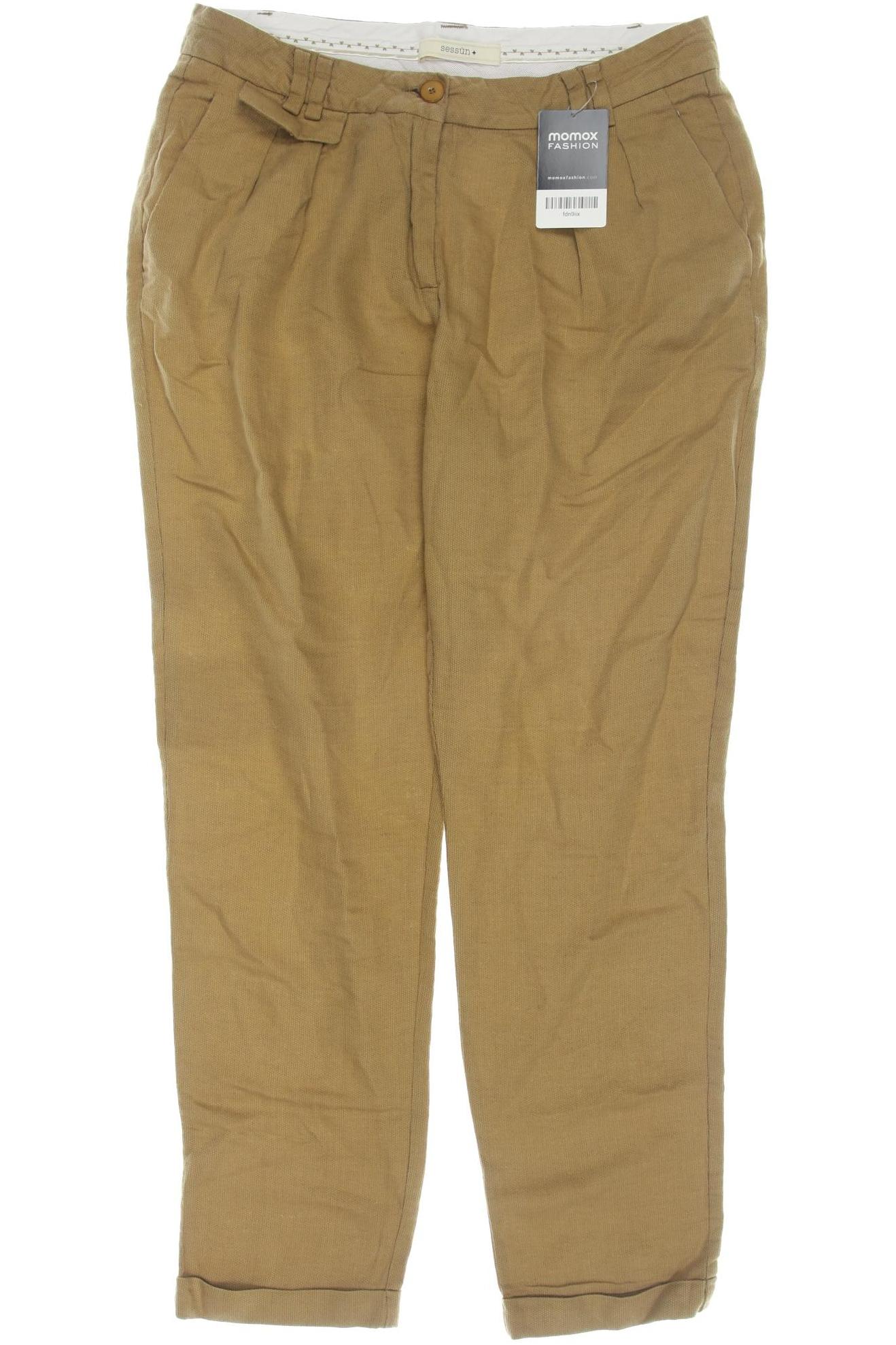 

sessun Damen Stoffhose, beige, Gr. 42