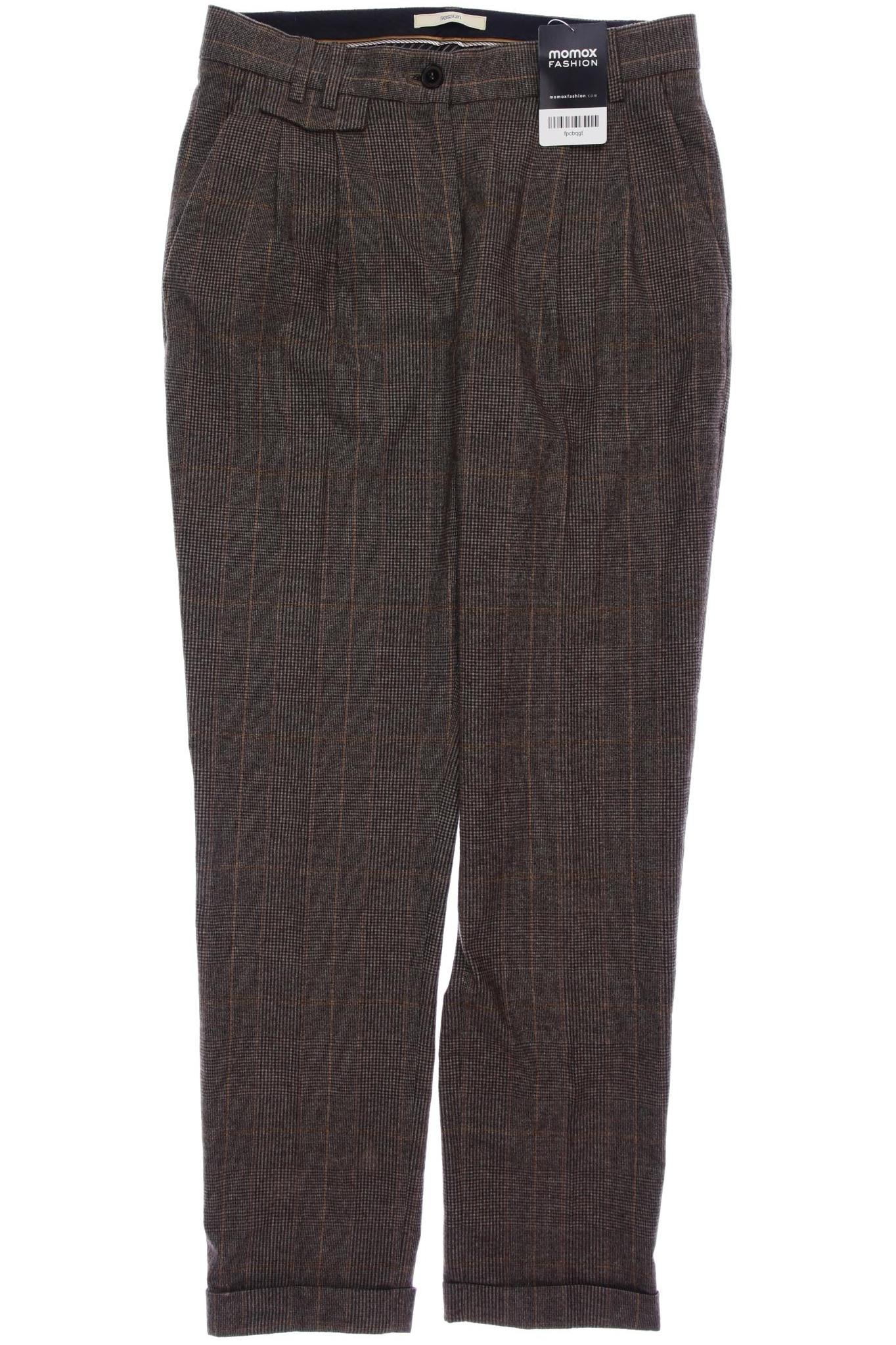 

sessun Damen Stoffhose, braun, Gr. 36
