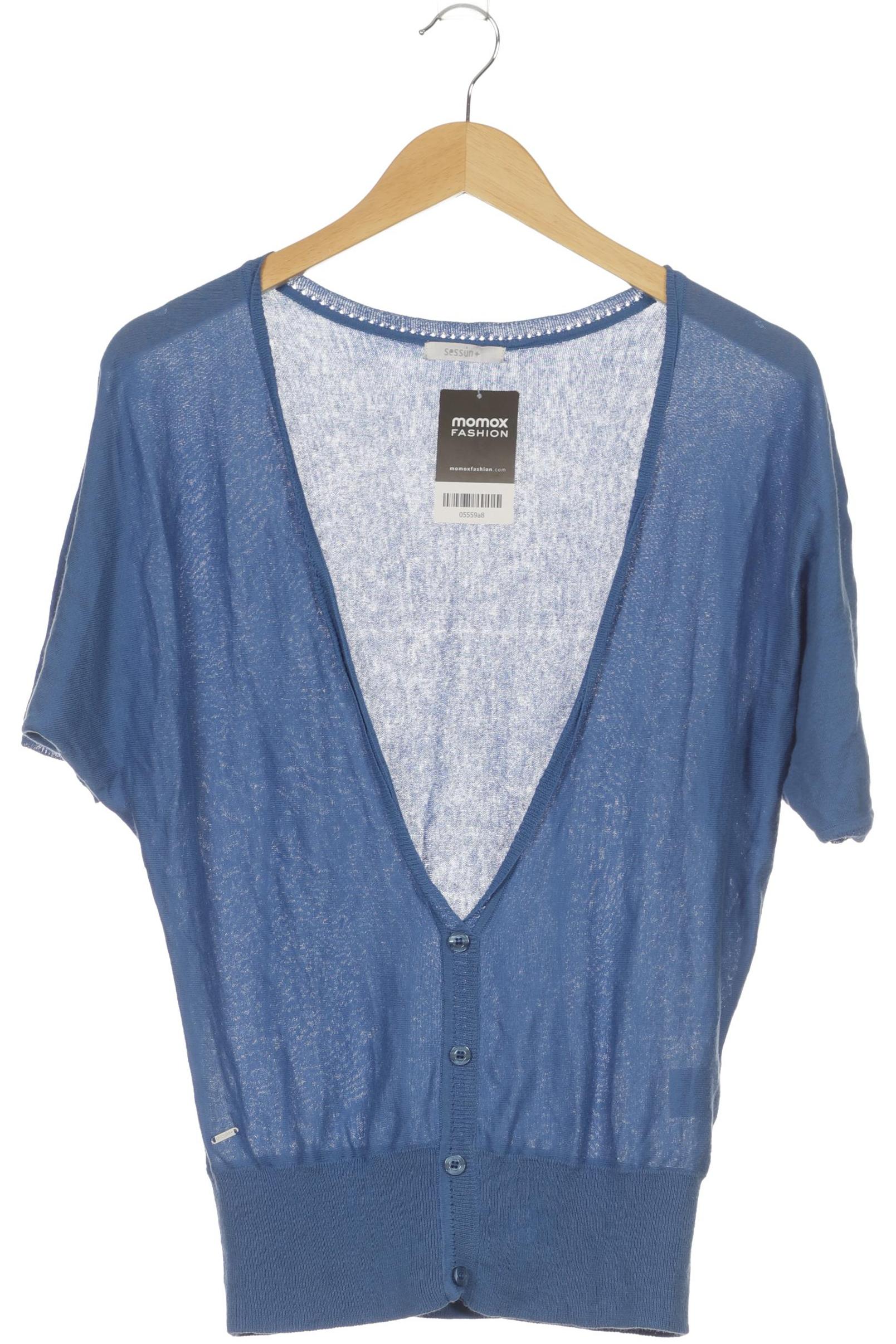

sessun Damen Strickjacke, blau, Gr. 36