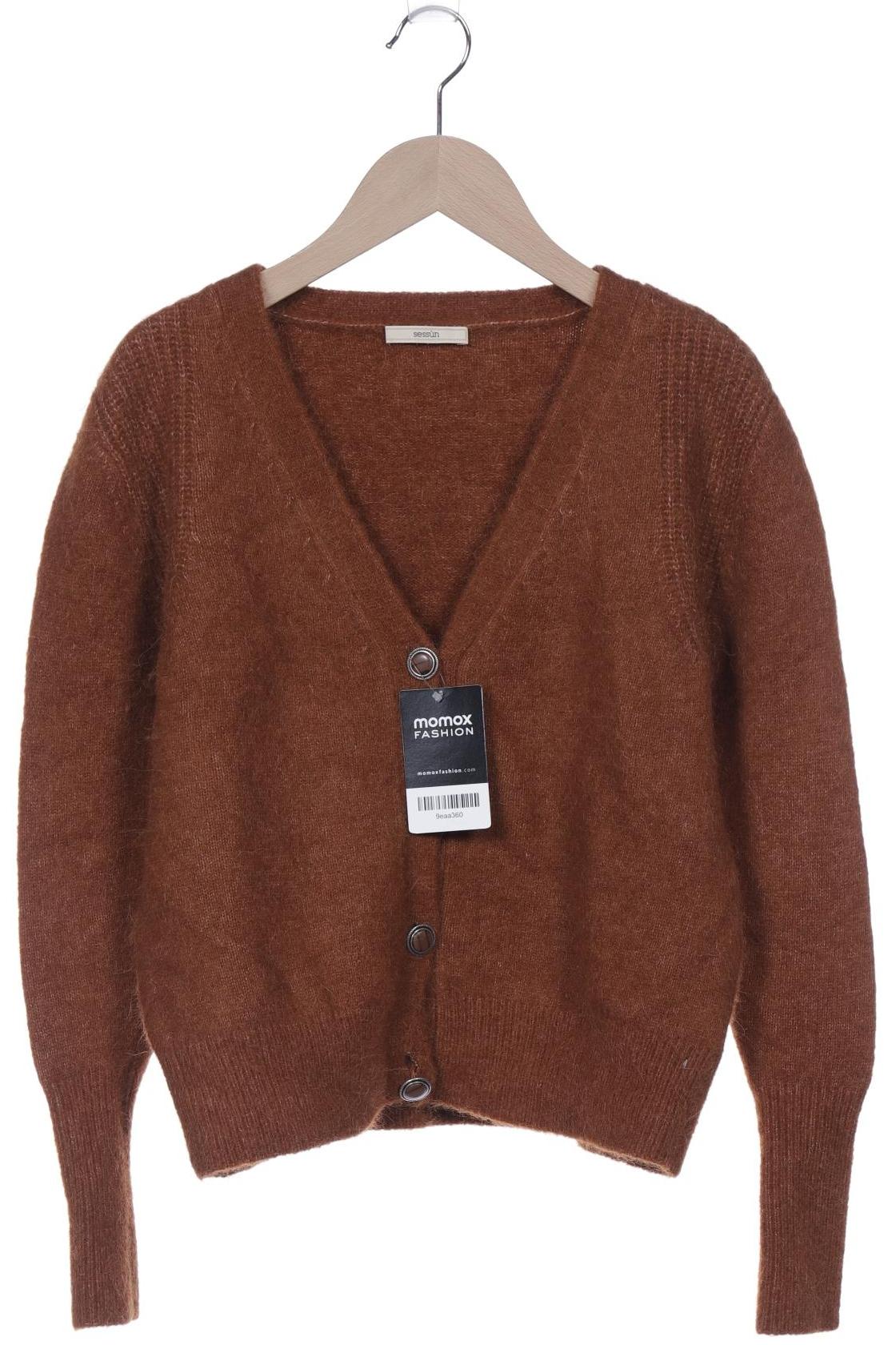 

sessun Damen Strickjacke, braun, Gr. 36