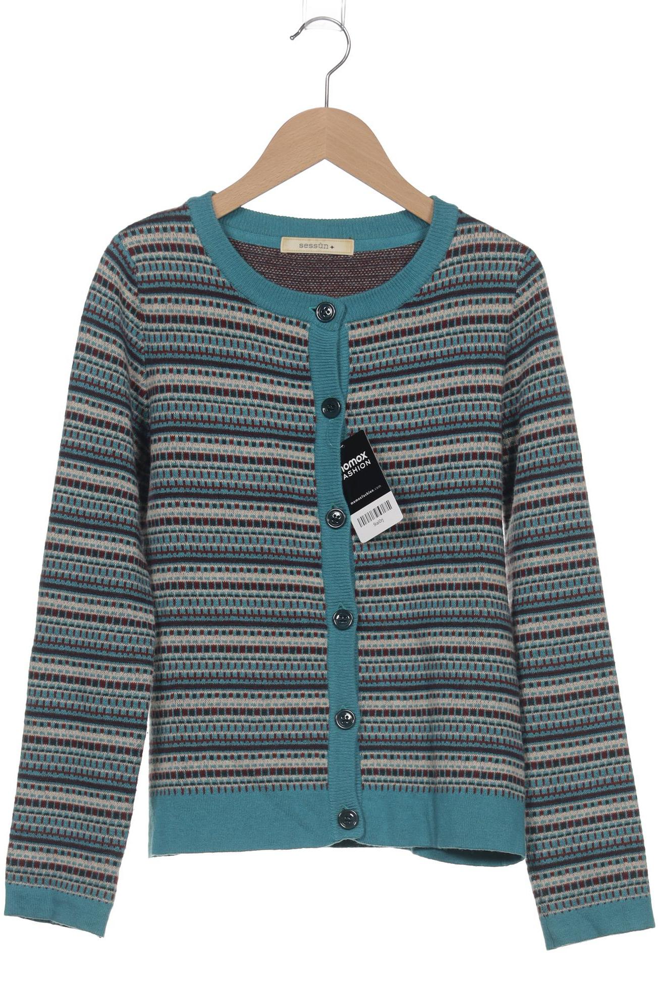 

sessun Damen Strickjacke, blau, Gr. 34