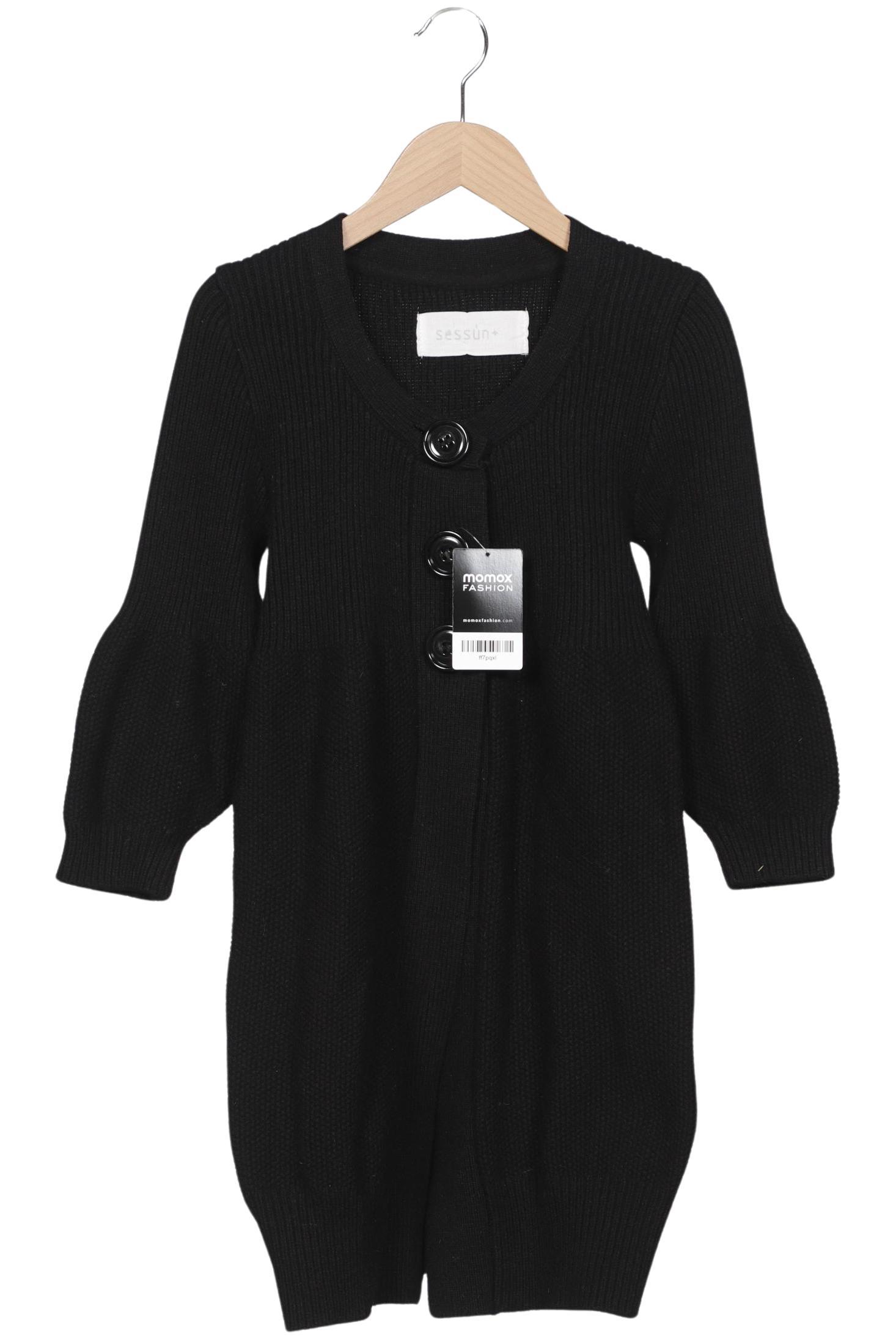

sessun Damen Strickjacke, schwarz, Gr. 36