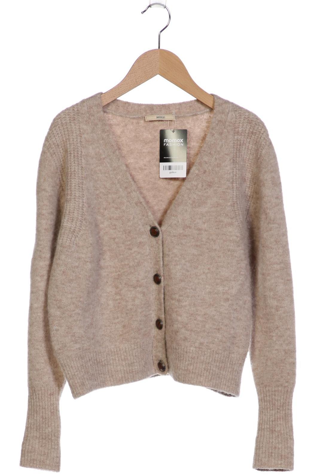 

sessun Damen Strickjacke, braun, Gr. 34