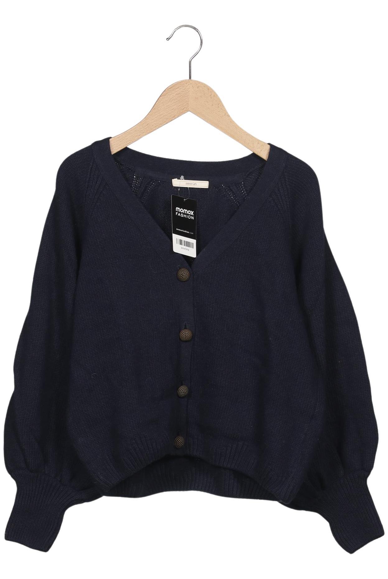 

sessun Damen Strickjacke, marineblau, Gr. 34