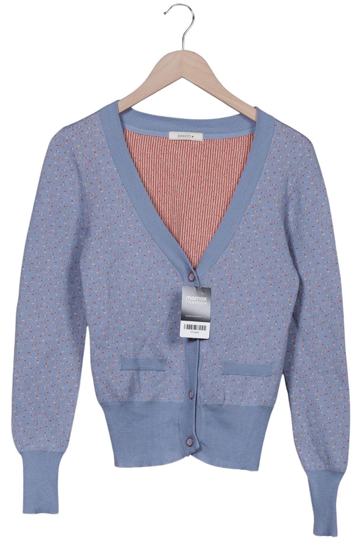 

sessun Damen Strickjacke, blau, Gr. 38