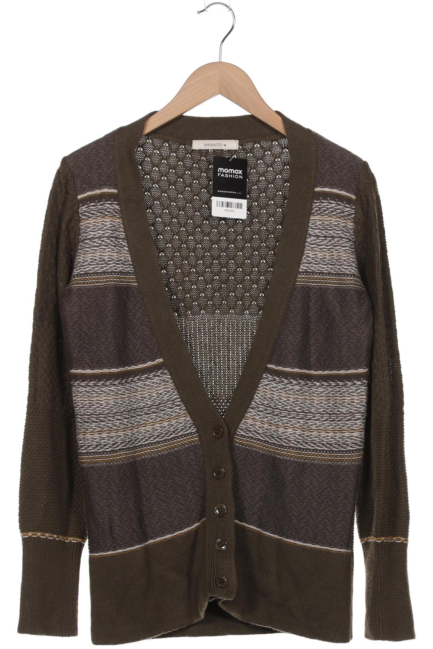 

sessun Damen Strickjacke, grün, Gr. 36