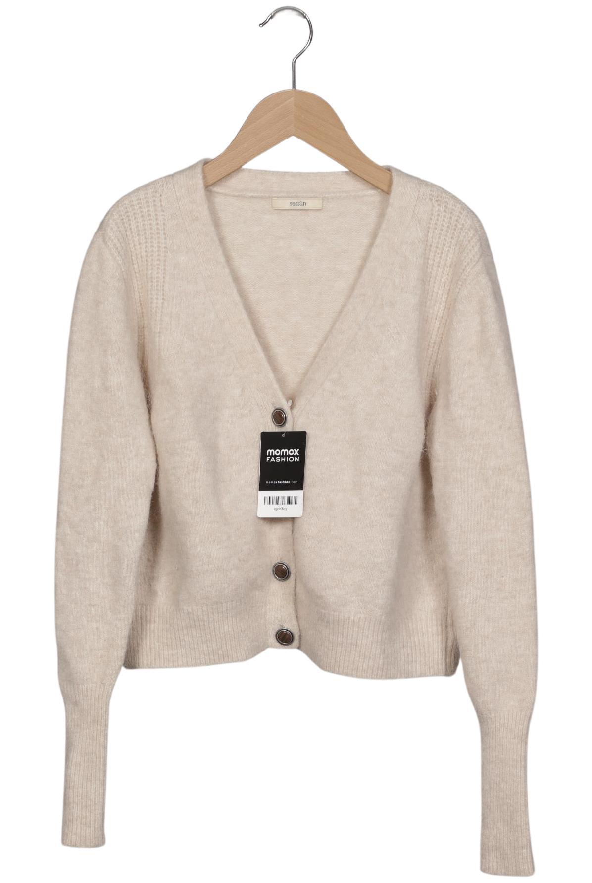 

sessun Damen Strickjacke, beige, Gr. 34