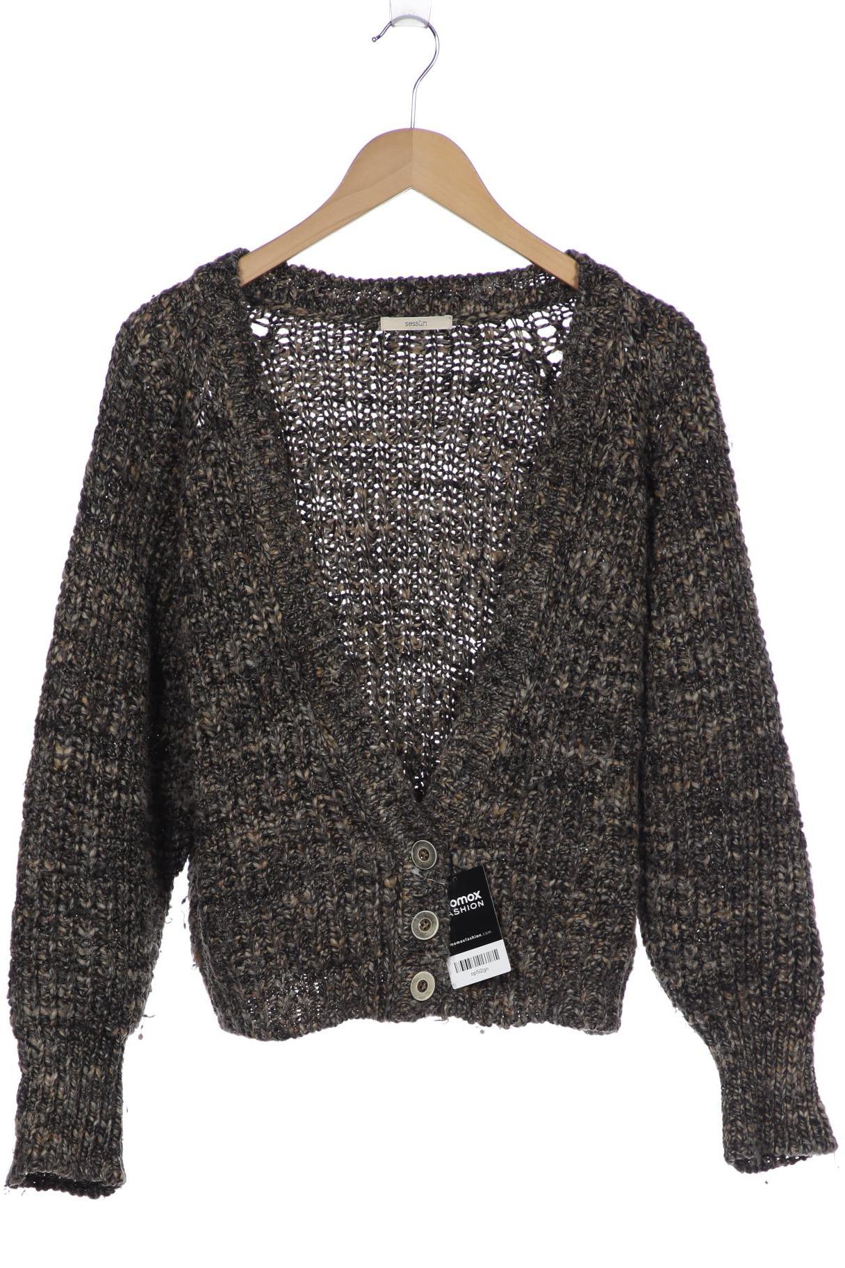 

sessun Damen Strickjacke, grau, Gr. 36