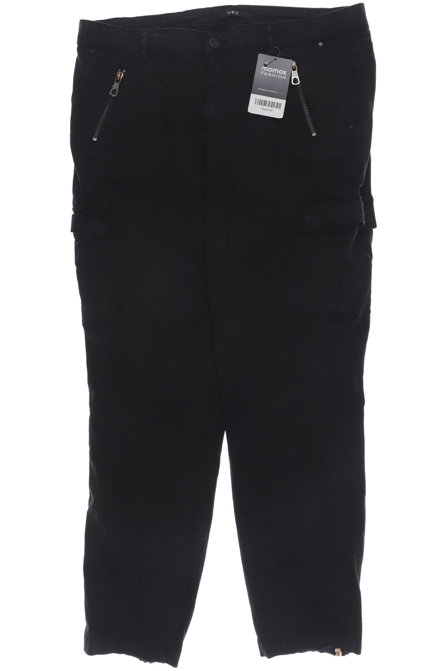 

Set Damen Stoffhose, schwarz