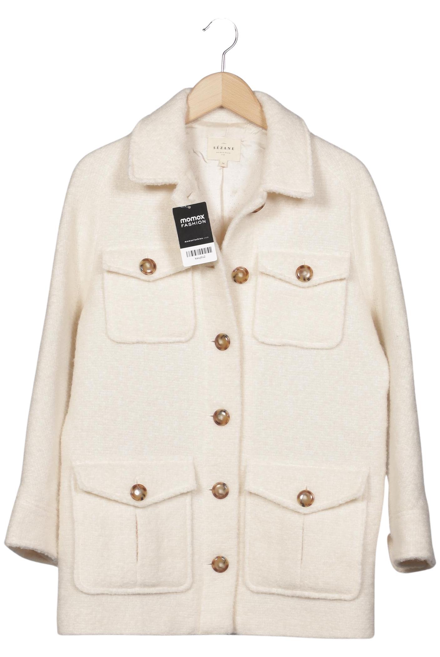 

Sezane Damen Jacke, cremeweiß, Gr. 34
