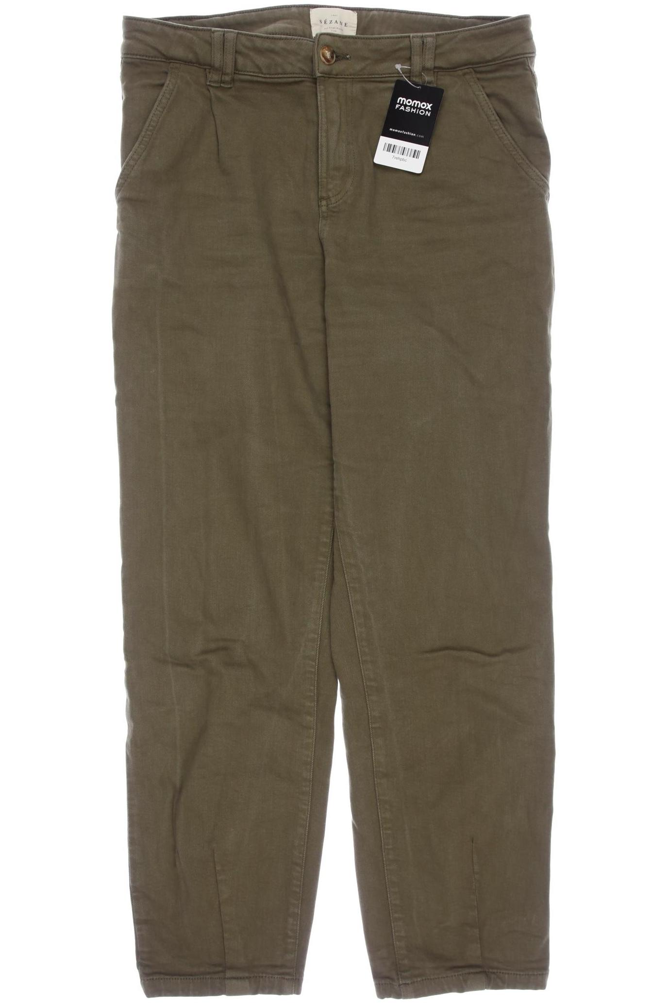 

Sezane Damen Jeans, grün, Gr. 40