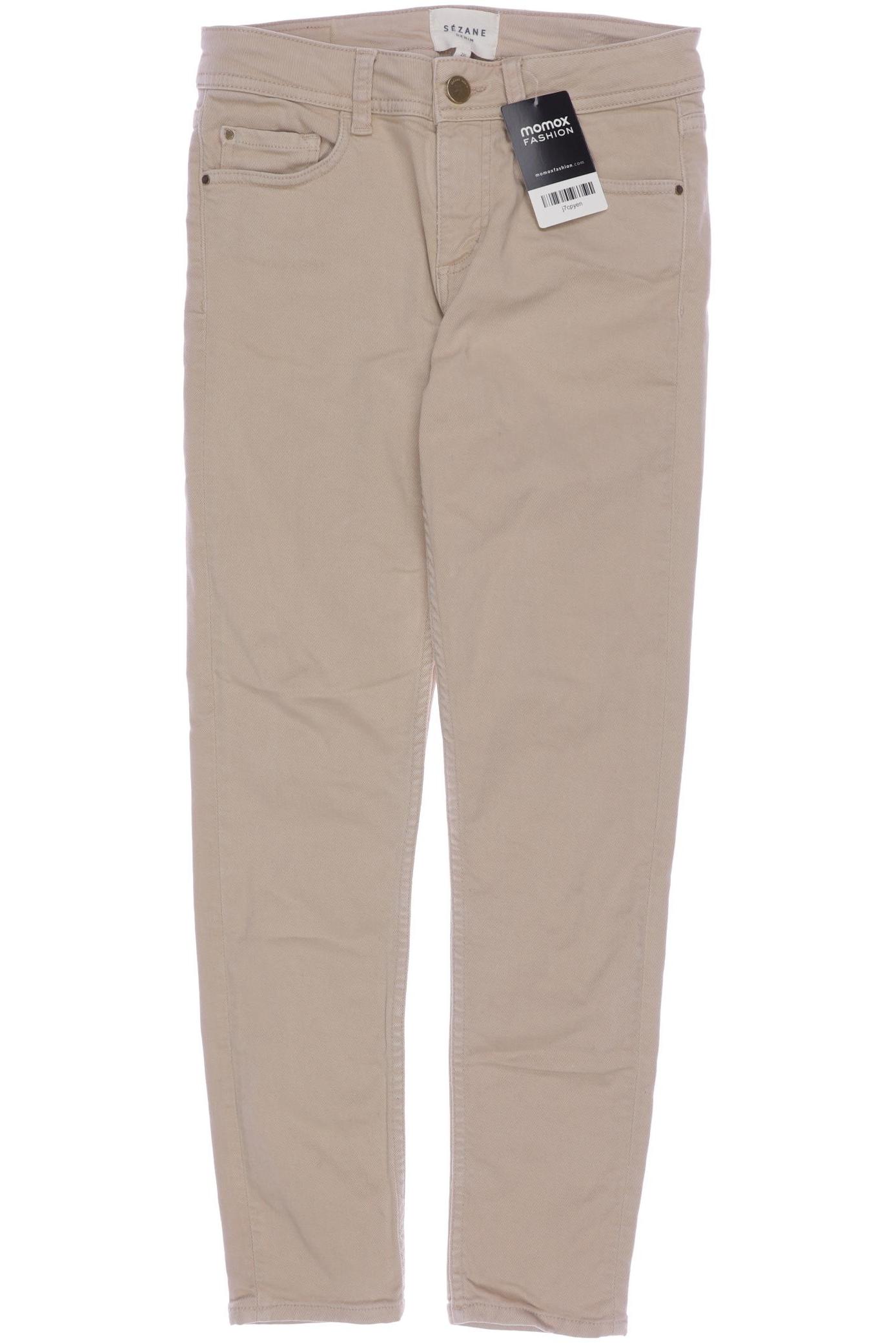 

Sezane Damen Jeans, beige, Gr. 26