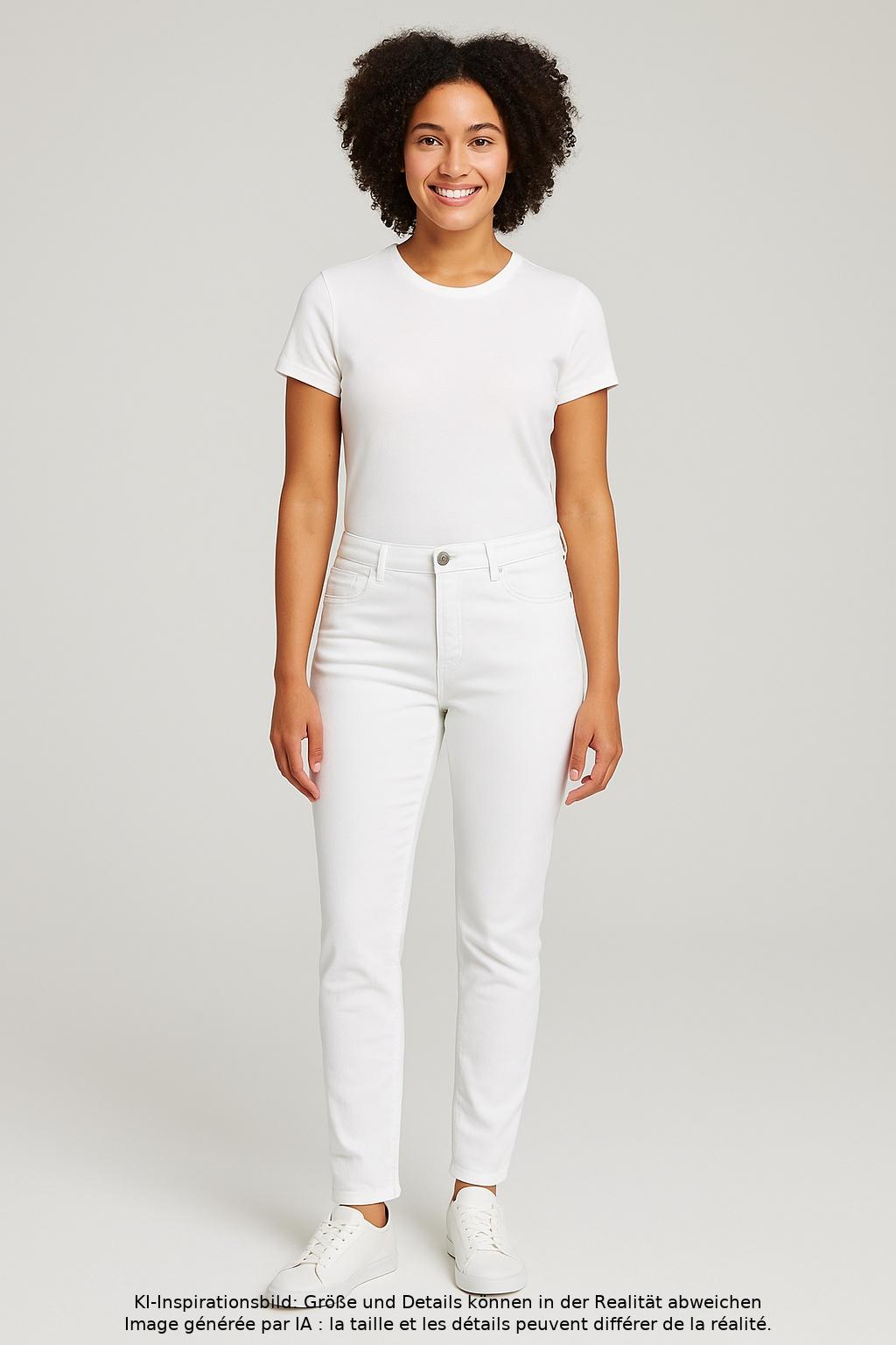 

Sezane Damen Jeans, weiß, Gr. 40