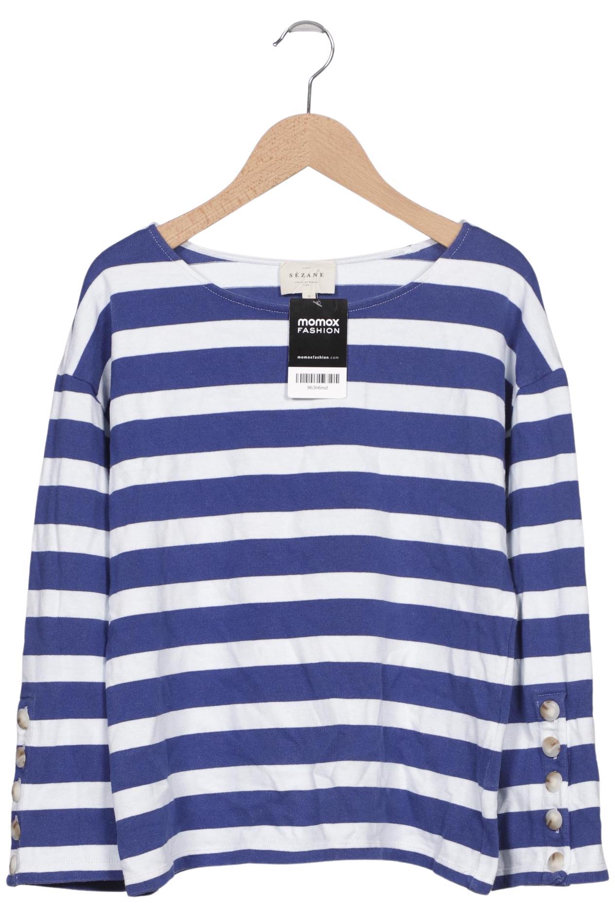 

Sezane Damen Langarmshirt, marineblau, Gr. 36