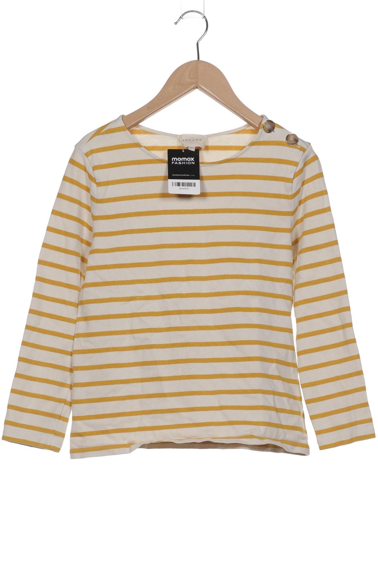 

Sezane Damen Langarmshirt, beige, Gr. 32
