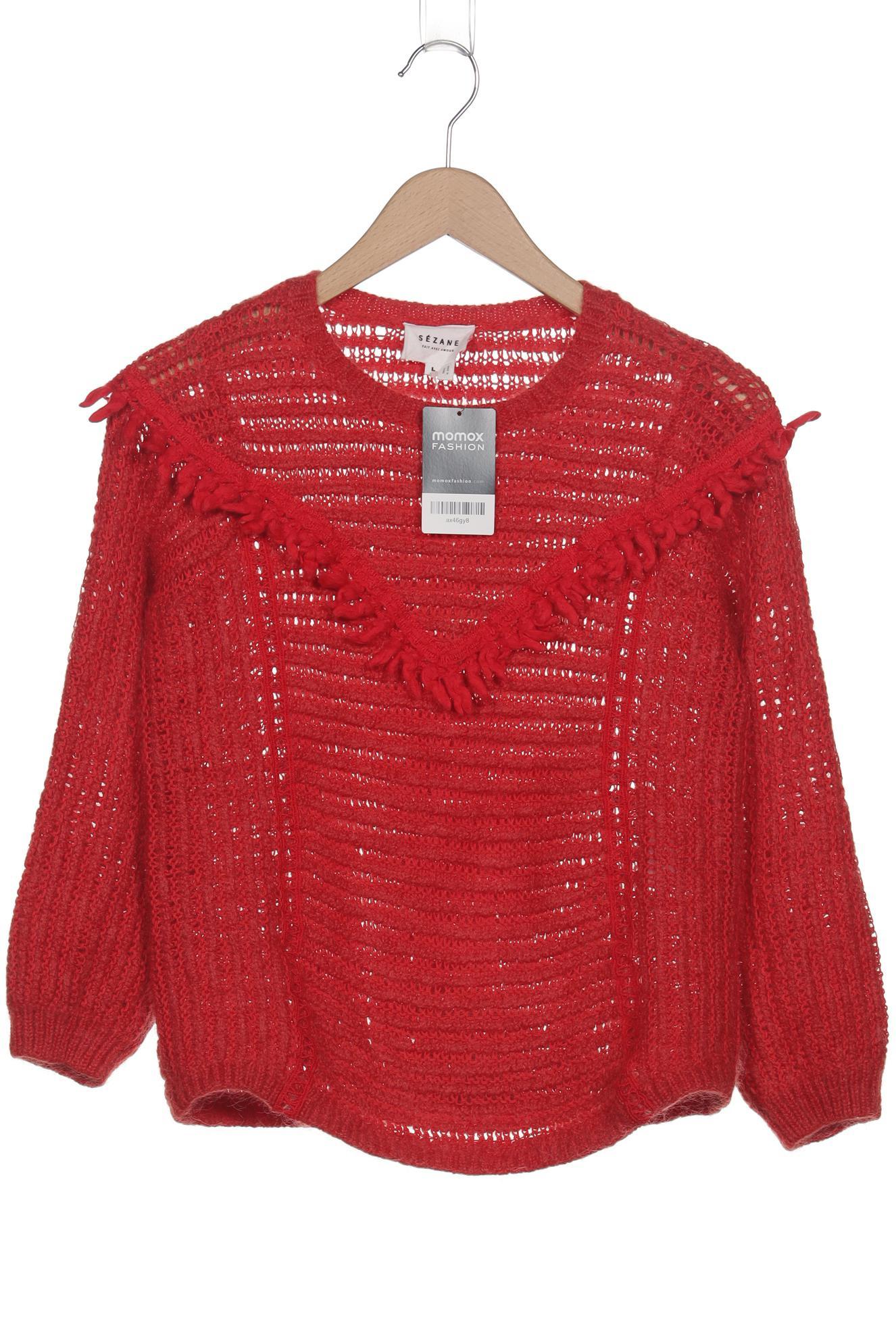 

Sezane Damen Pullover, rot, Gr. 42