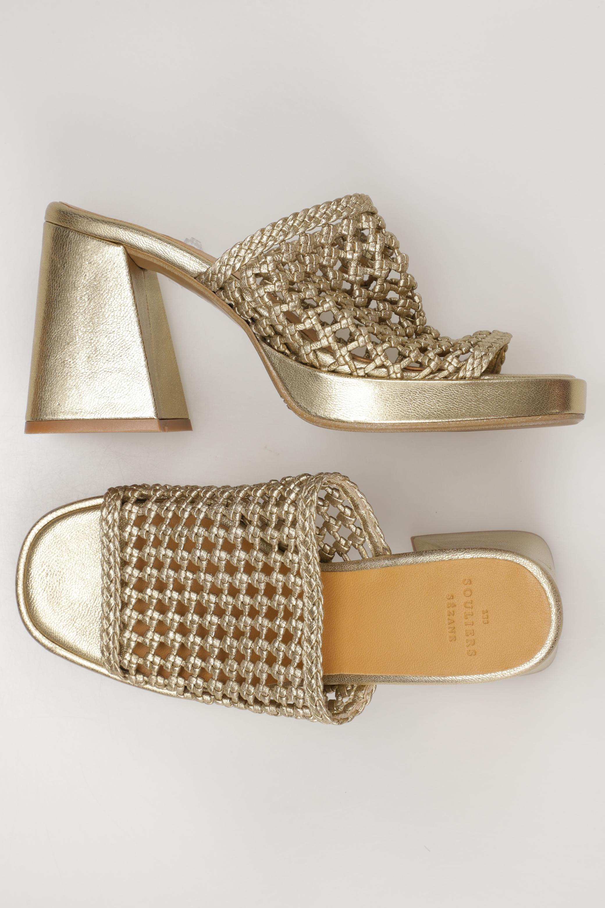 

Sezane Damen Sandale, gold, Gr. 37