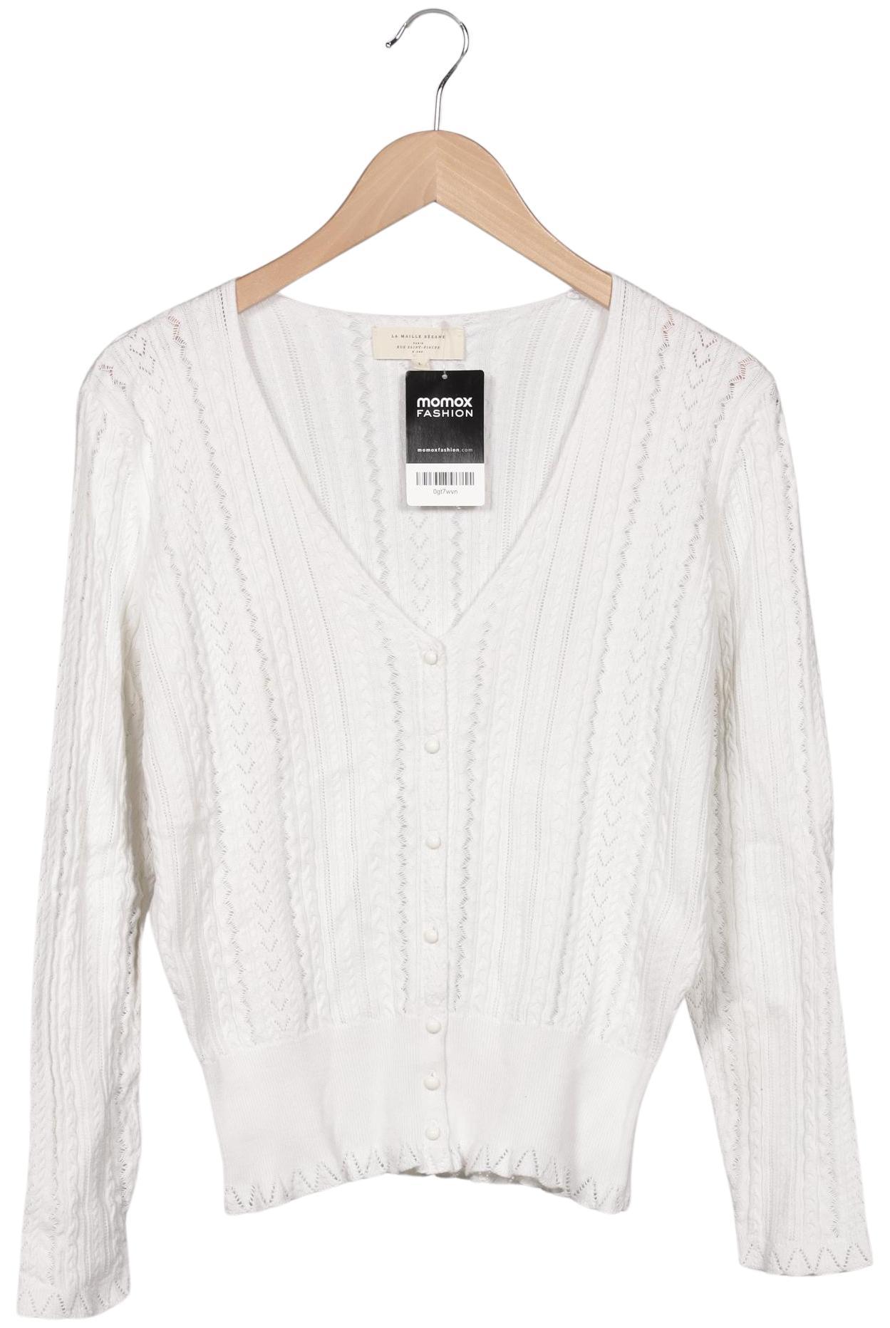 

Sezane Damen Strickjacke, weiß, Gr. 42