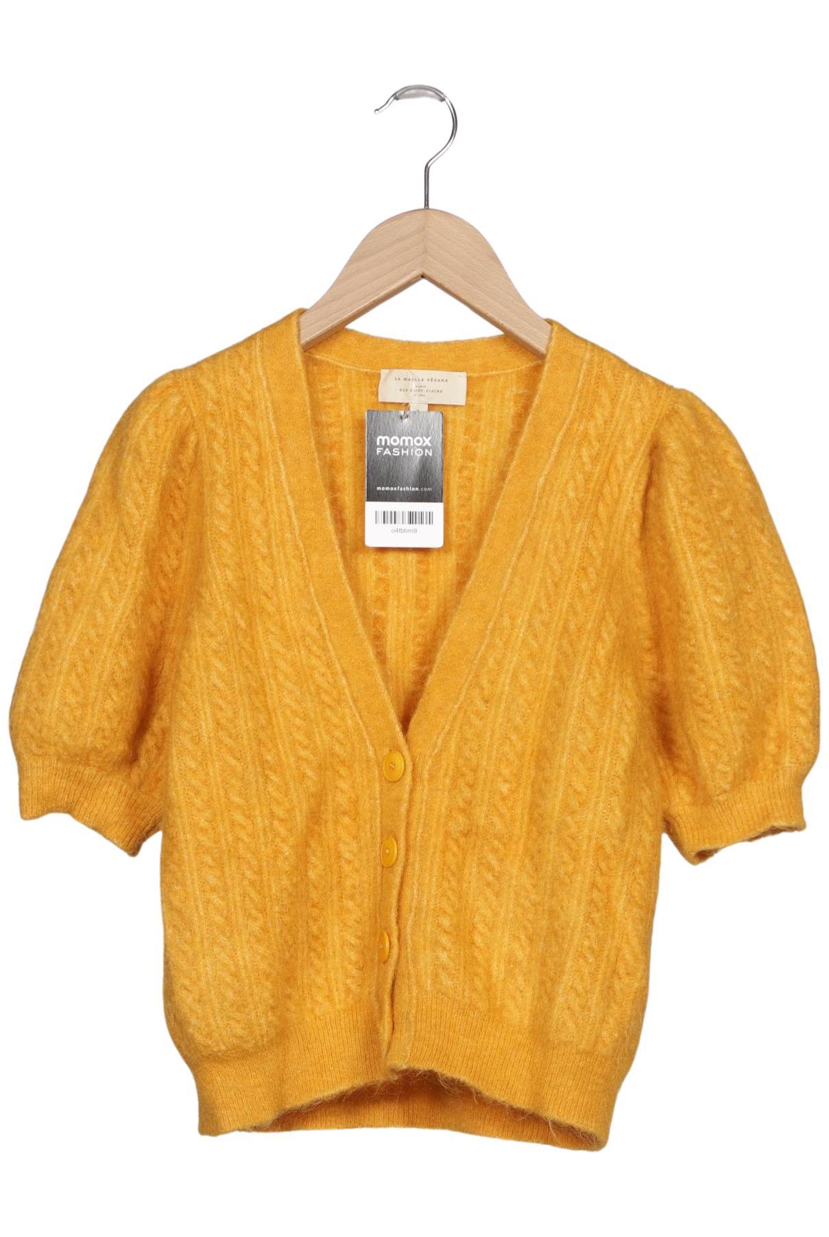 

Sezane Damen Strickjacke, gelb, Gr. 36