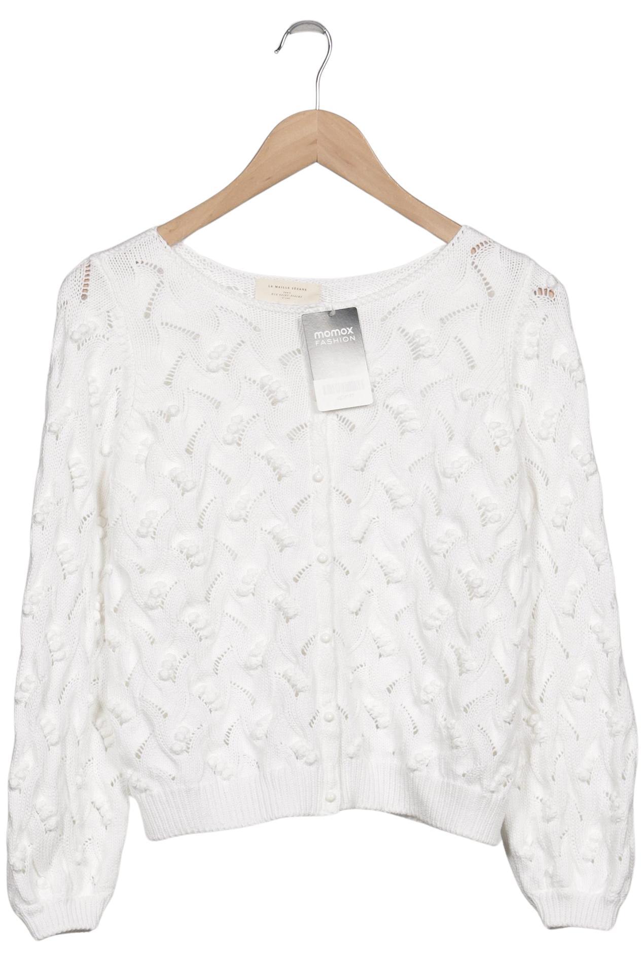 

Sezane Damen Strickjacke, weiß, Gr. 36