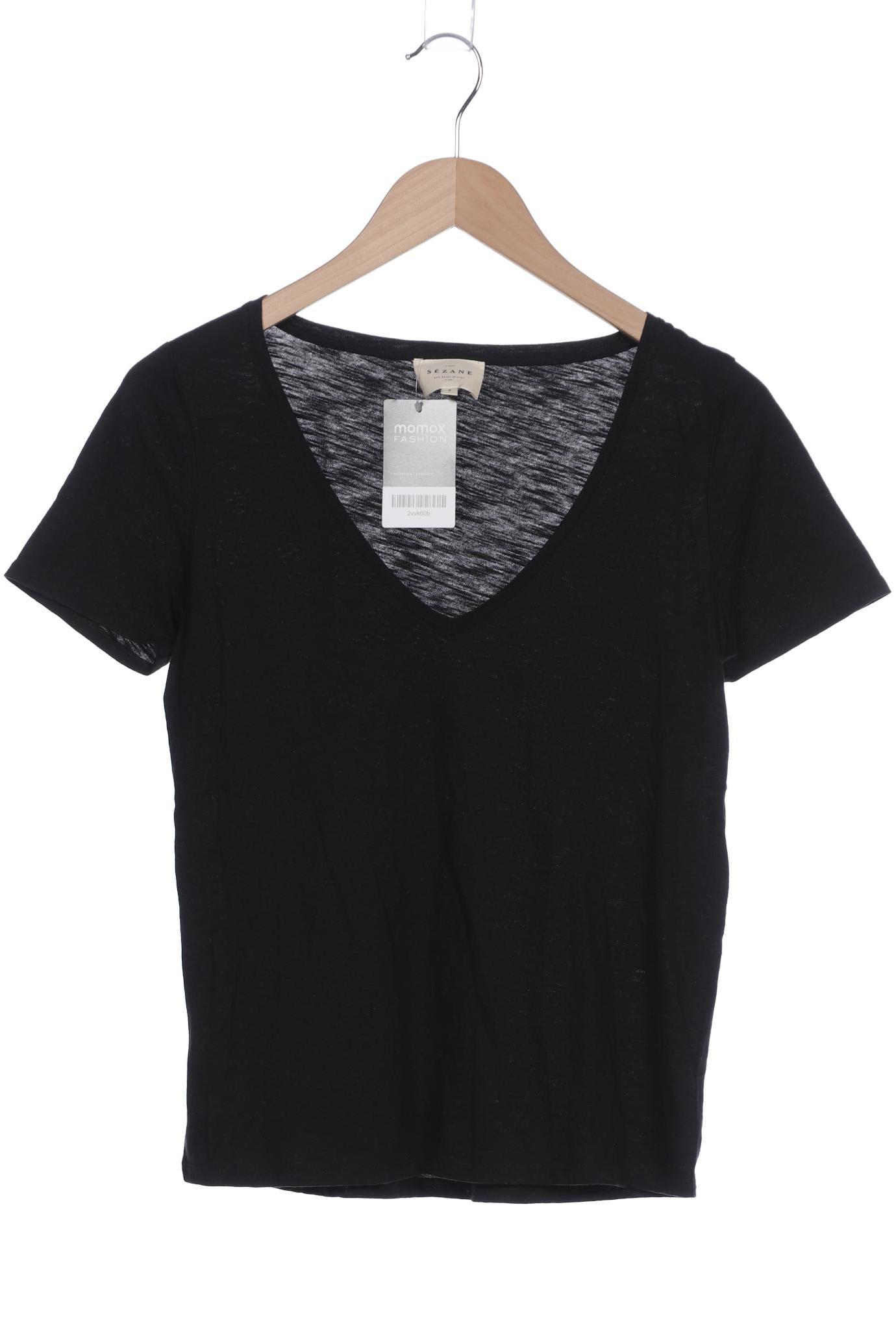 

Sezane Damen T-Shirt, schwarz, Gr. 36