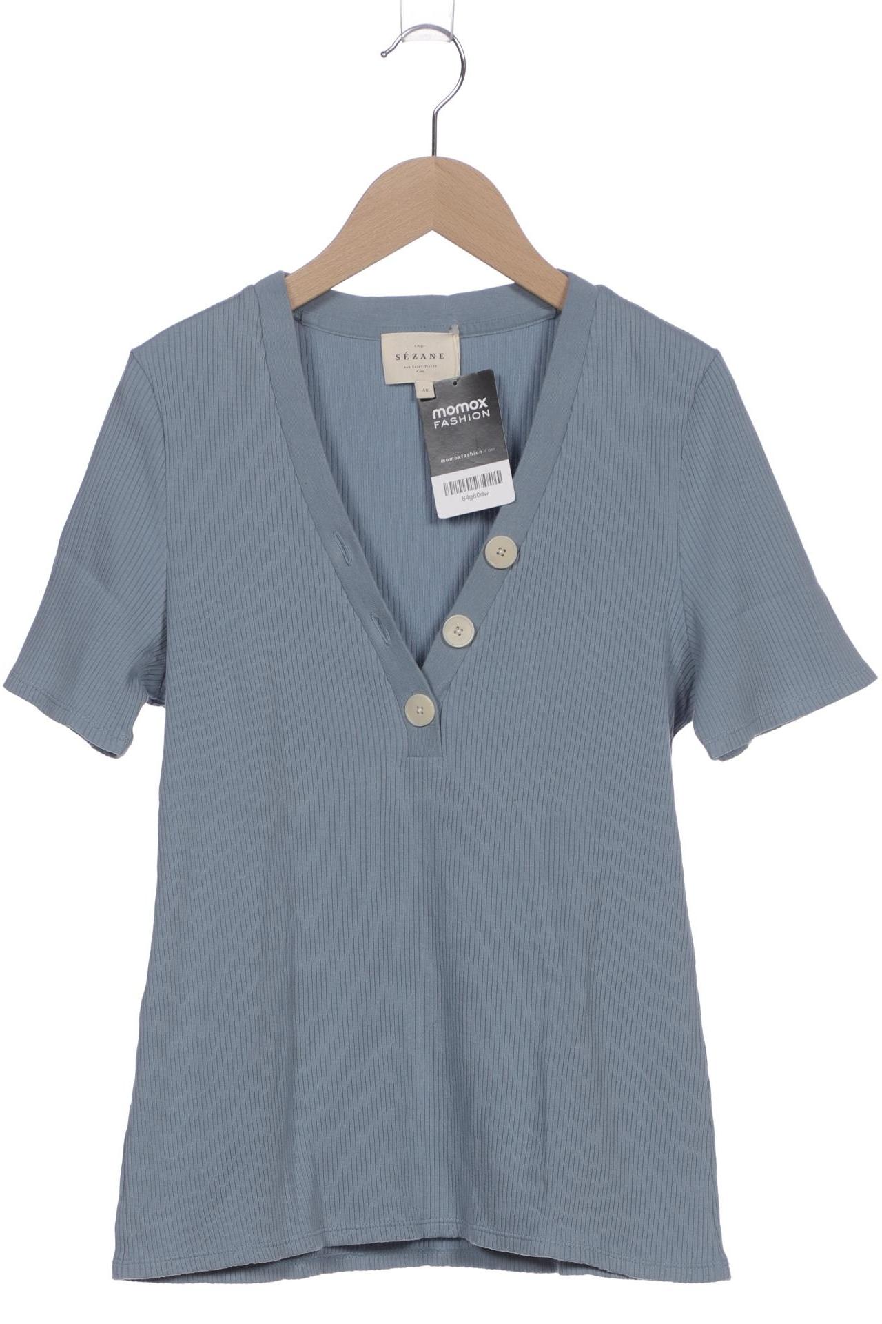 

Sezane Damen T-Shirt, blau, Gr. 40