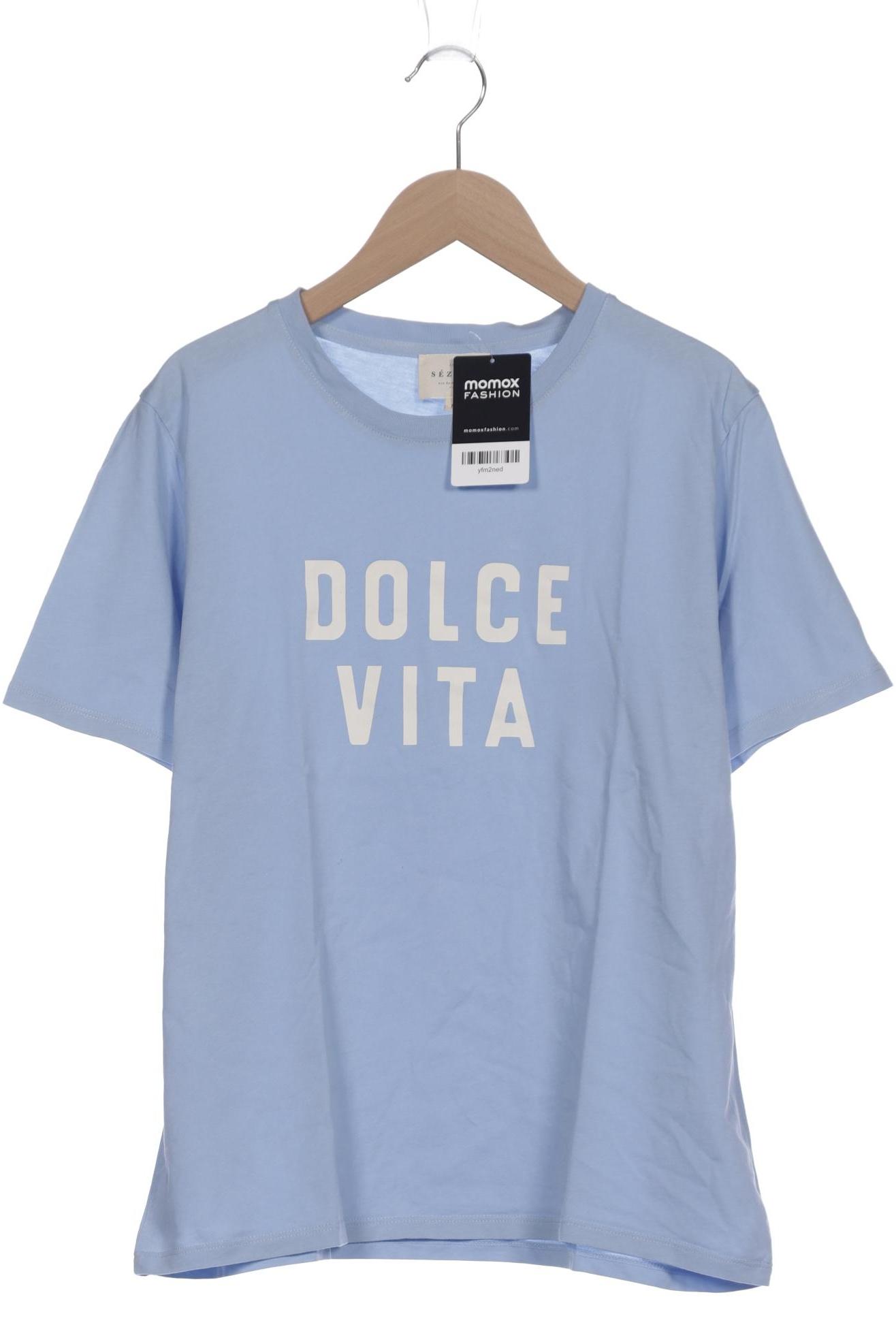 

Sezane Damen T-Shirt, hellblau, Gr. 38