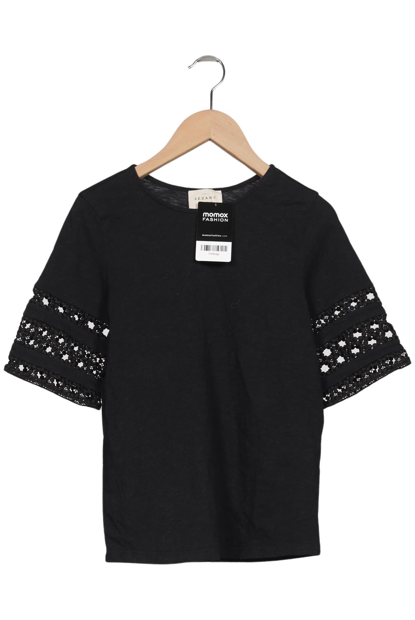

Sezane Damen T-Shirt, schwarz, Gr. 34