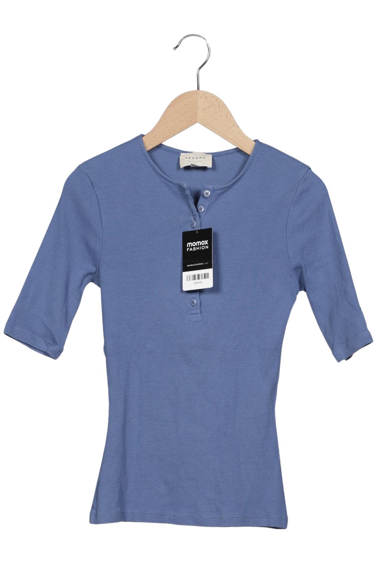 

Sezane Damen T-Shirt, blau, Gr. 32